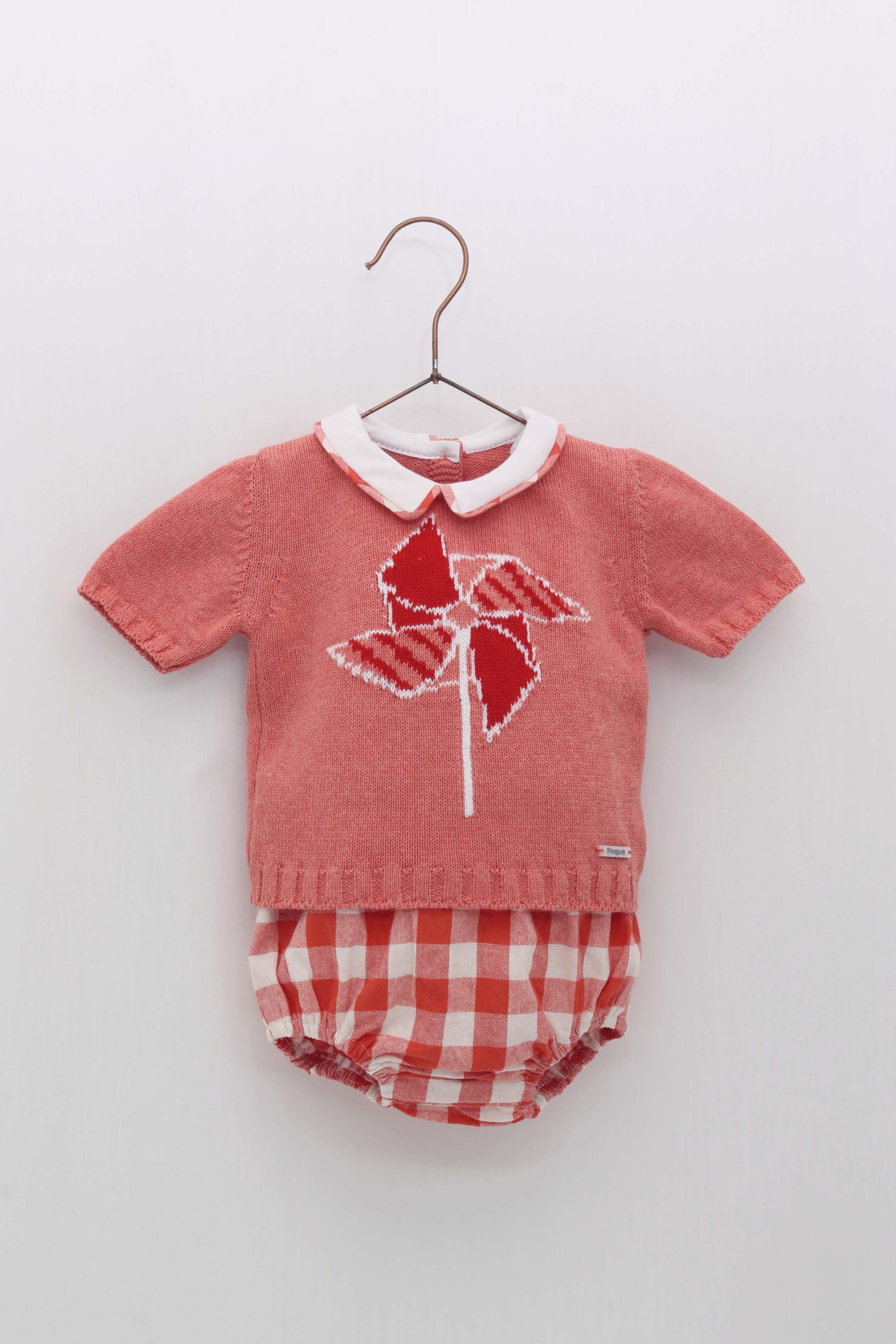 Knit Boy Set Rouge