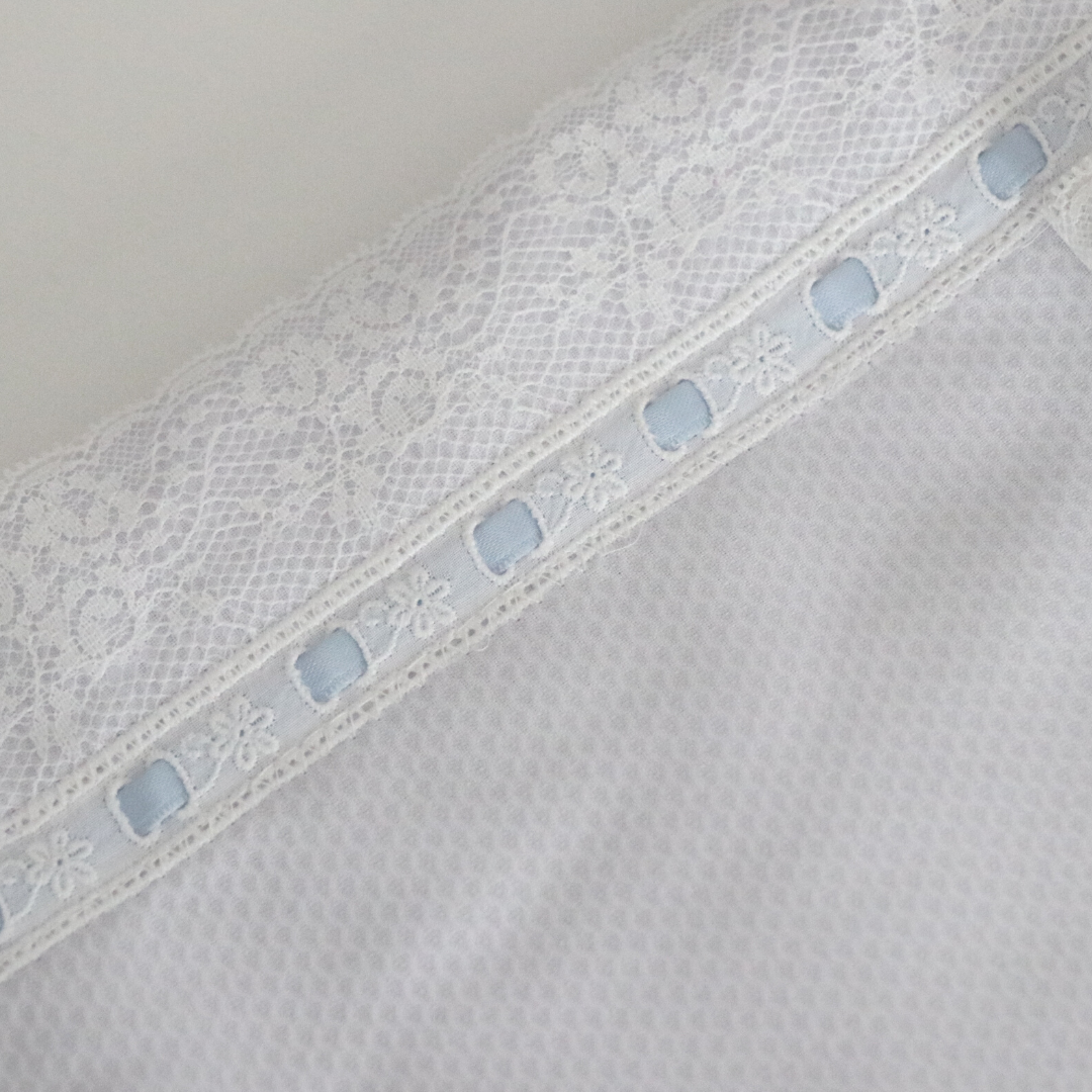 Crib Set Lace- Liner, pillow and blanket