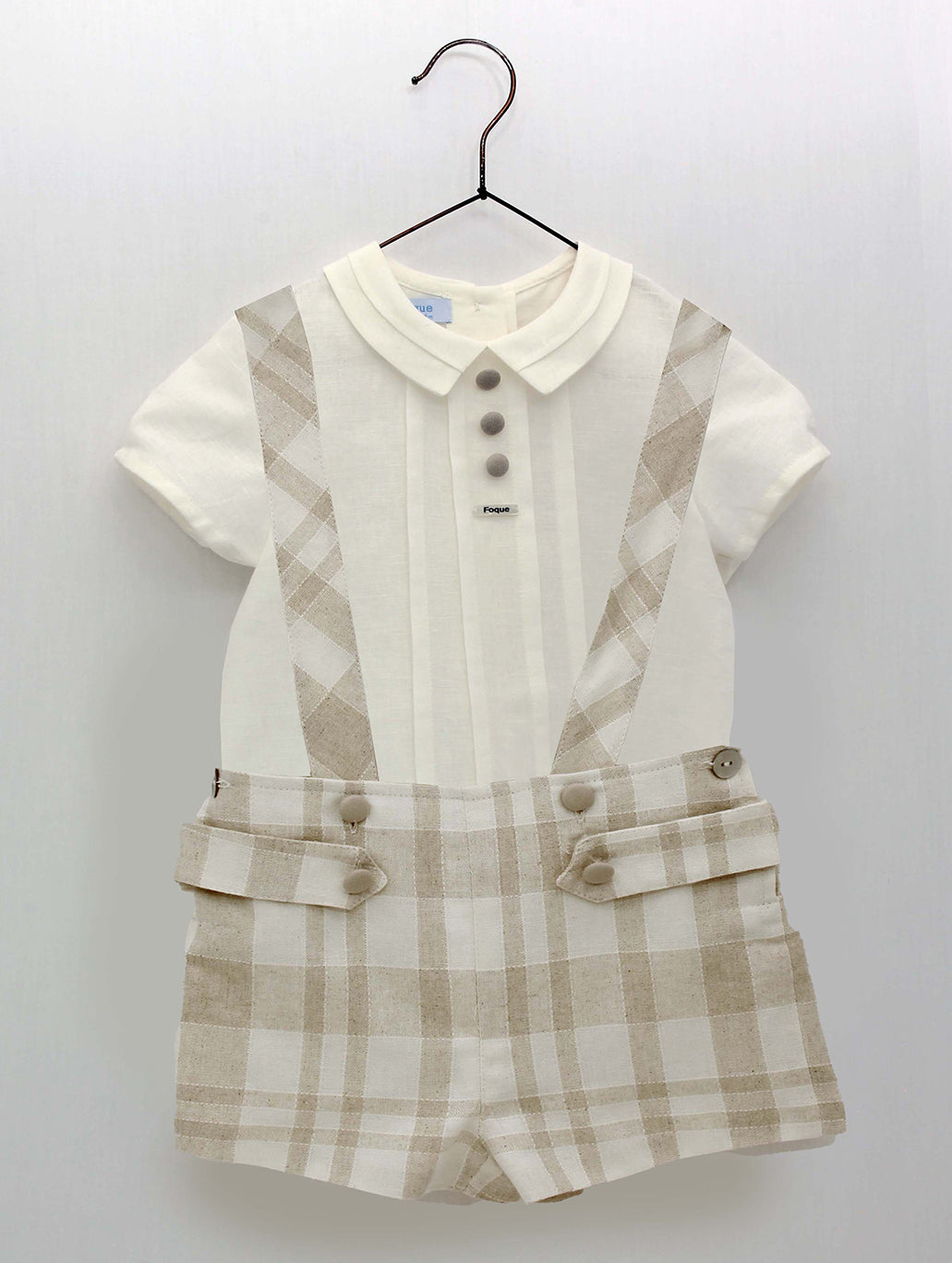 Boy Set Beige Checkers