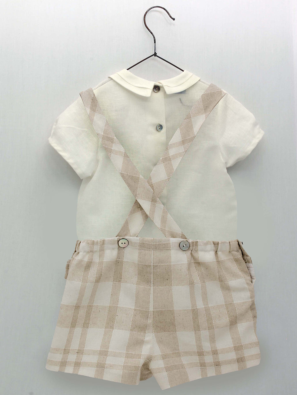 Boy Set Beige Checkers