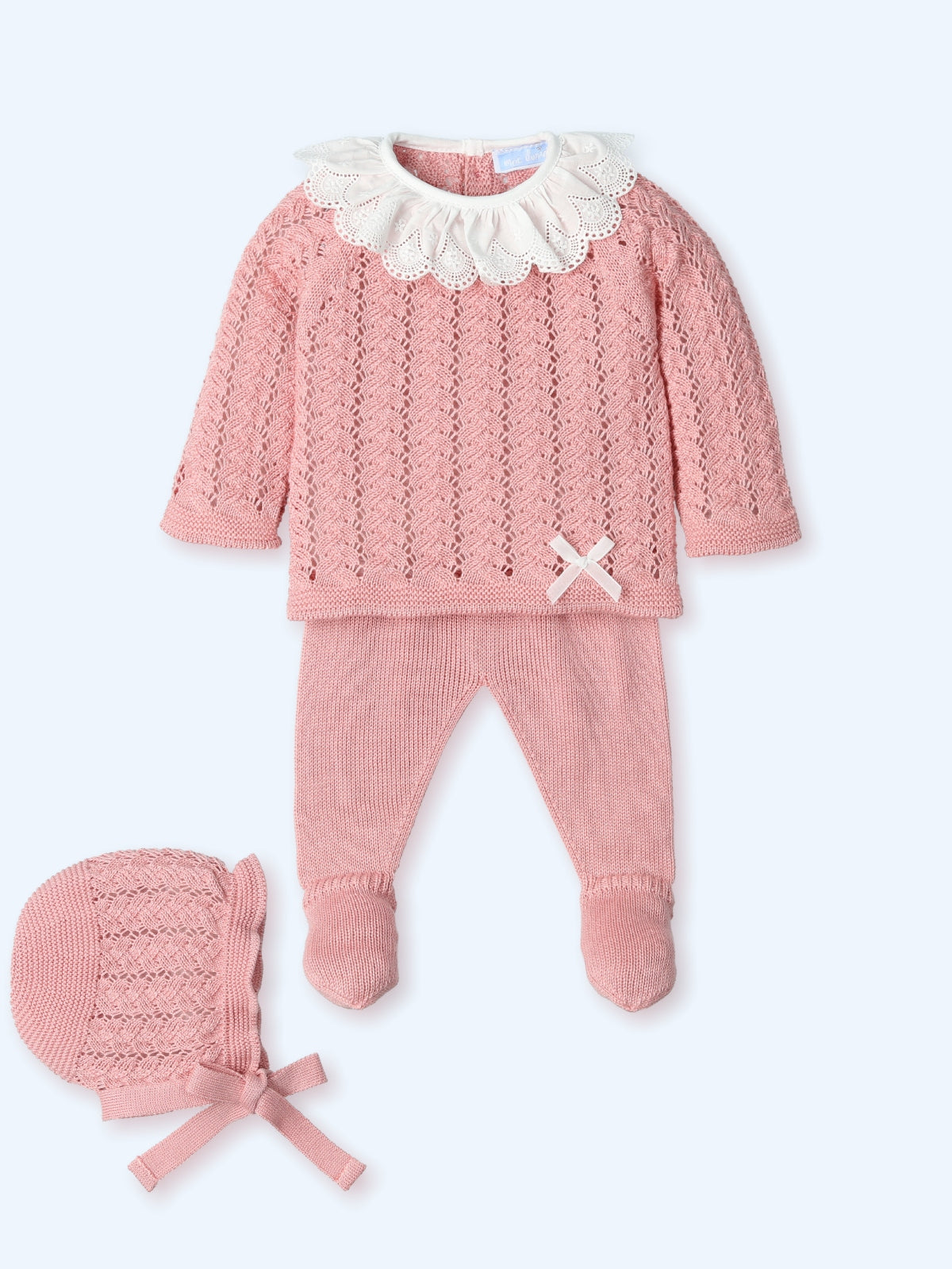 Knit Set 'Rustik' Blossom Pink