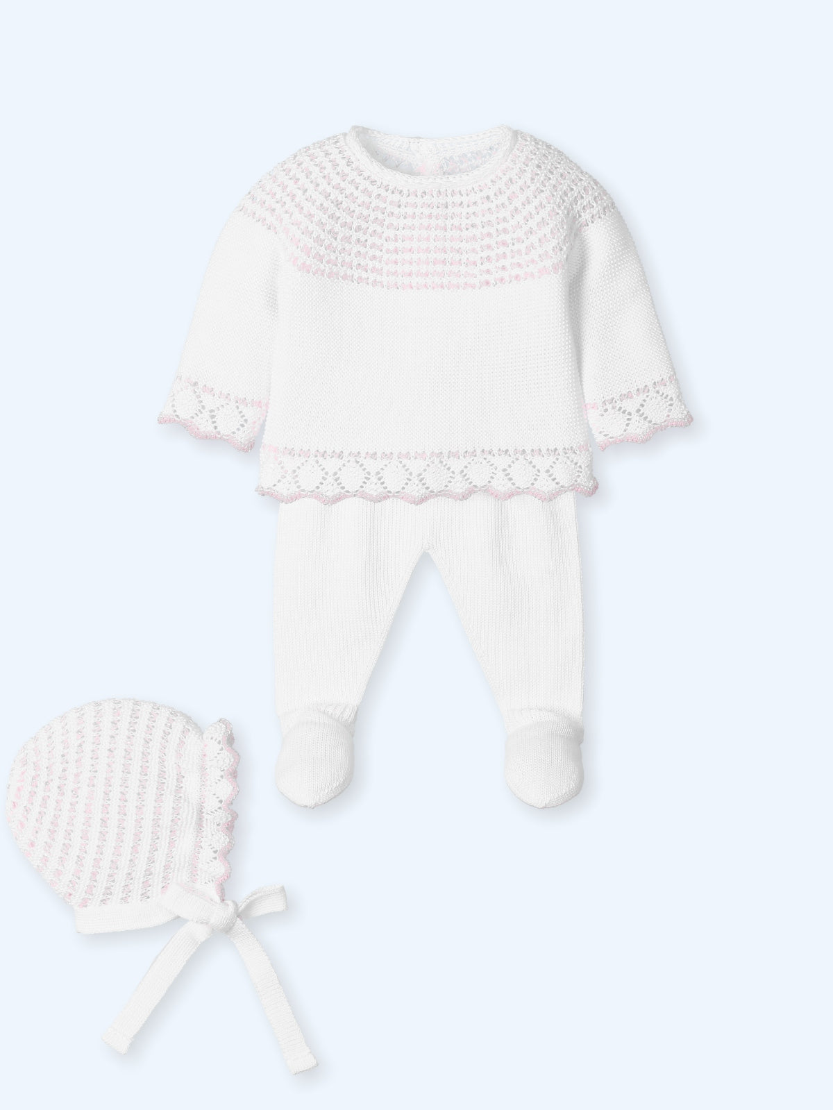 Knit Set 'Dots Bliss' Pink