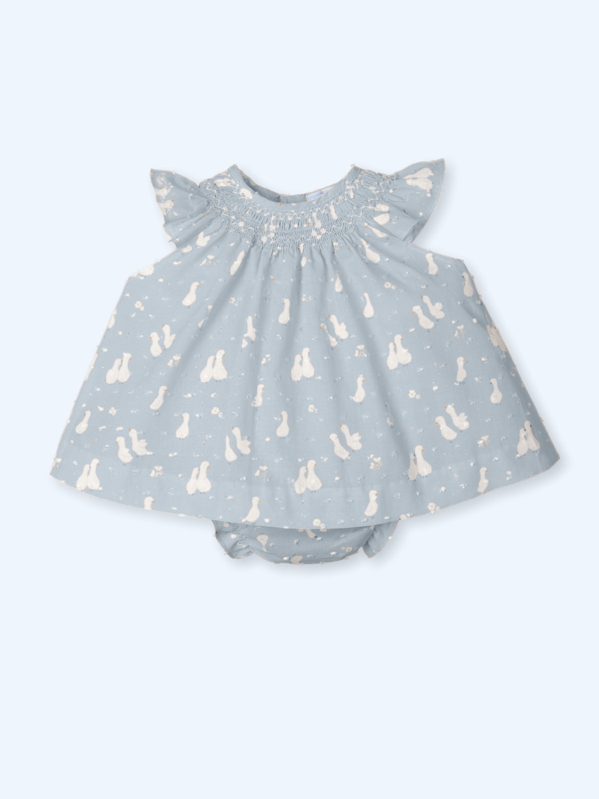 Smock Bloomer Set 'Ducks' Blue