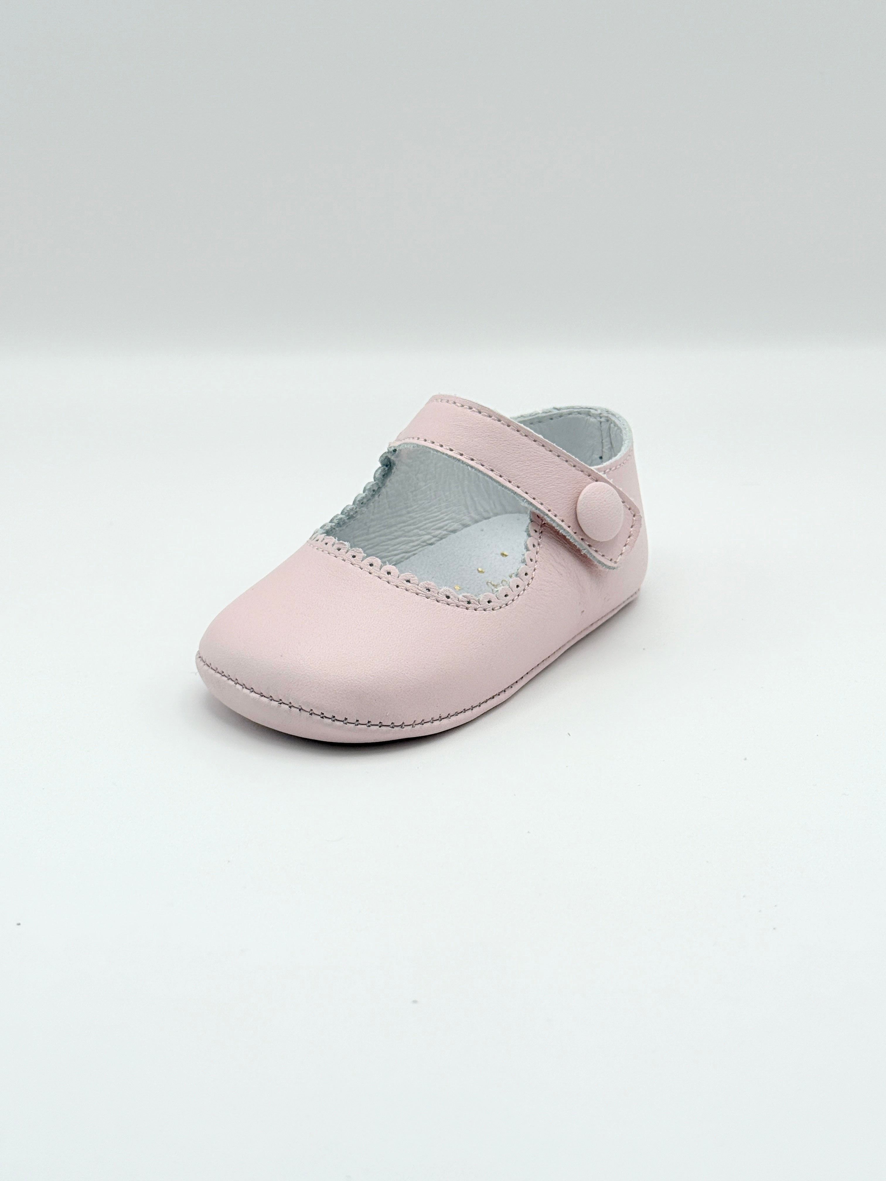 Crib Shoe Mary Jane Button Pink
