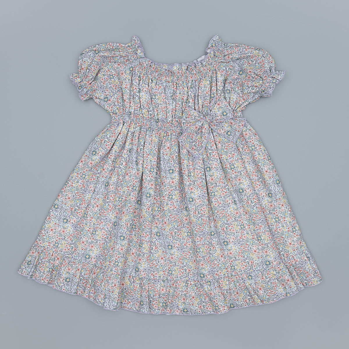 Floral dress on a gray background