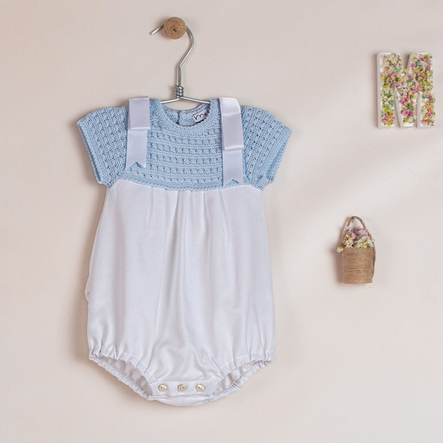 Romper 'Blue Knit Pique'