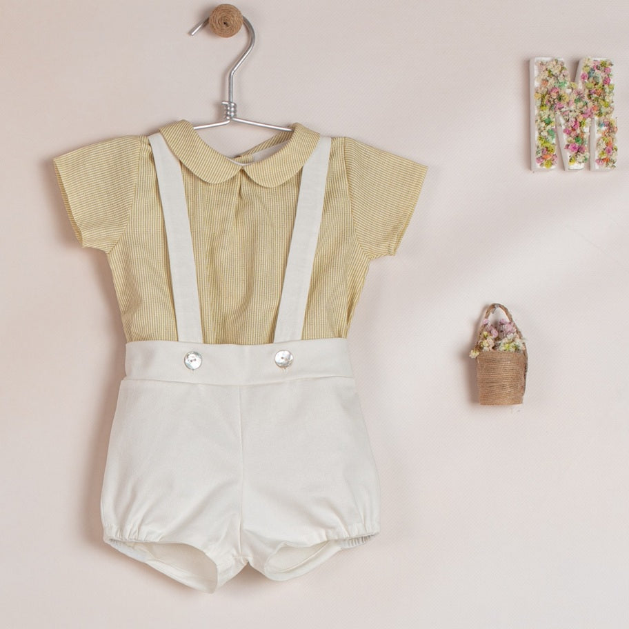 Suspender Set 'Yellow Lemons'