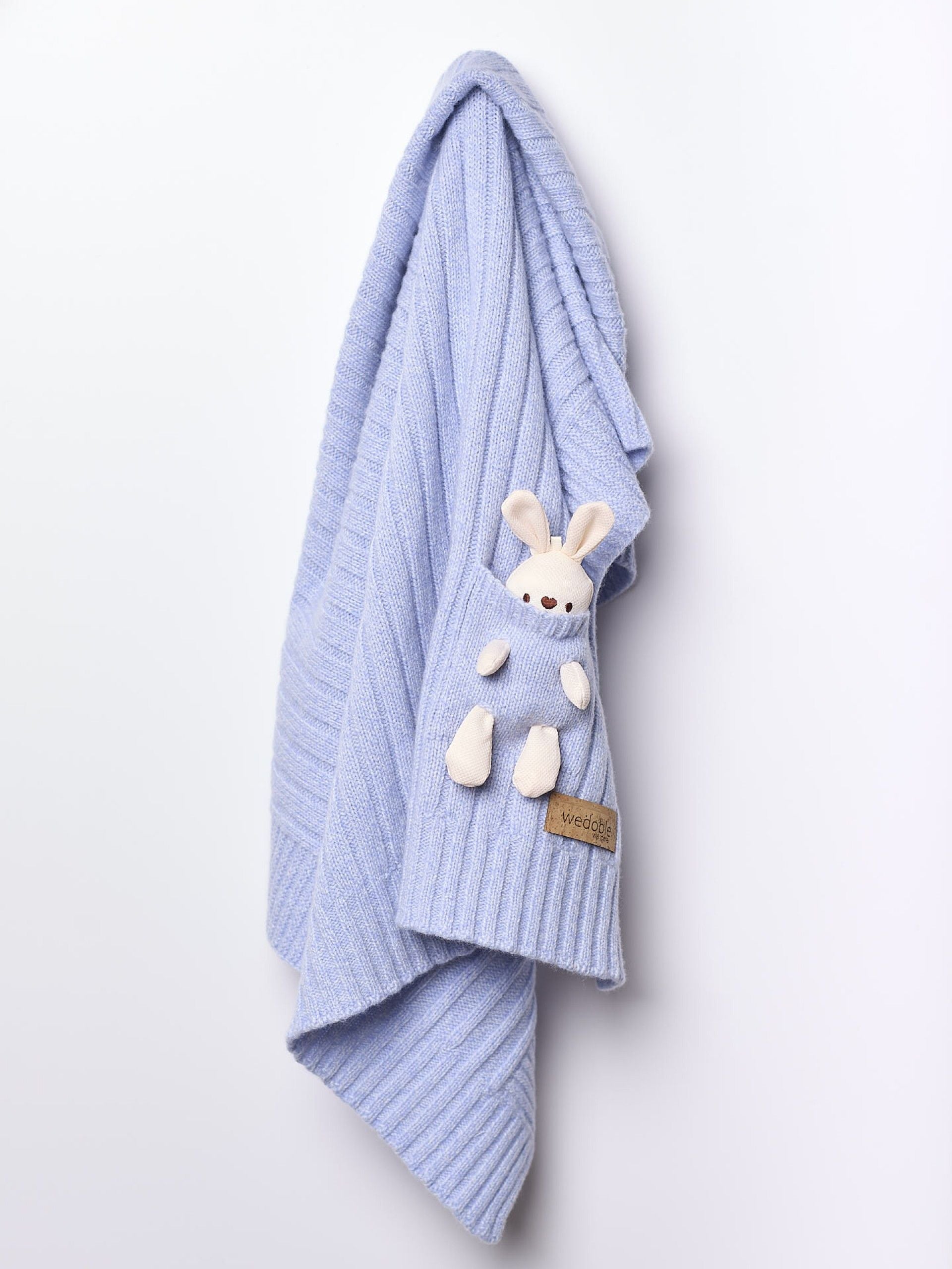 Blanket Knitted Merino Bunny