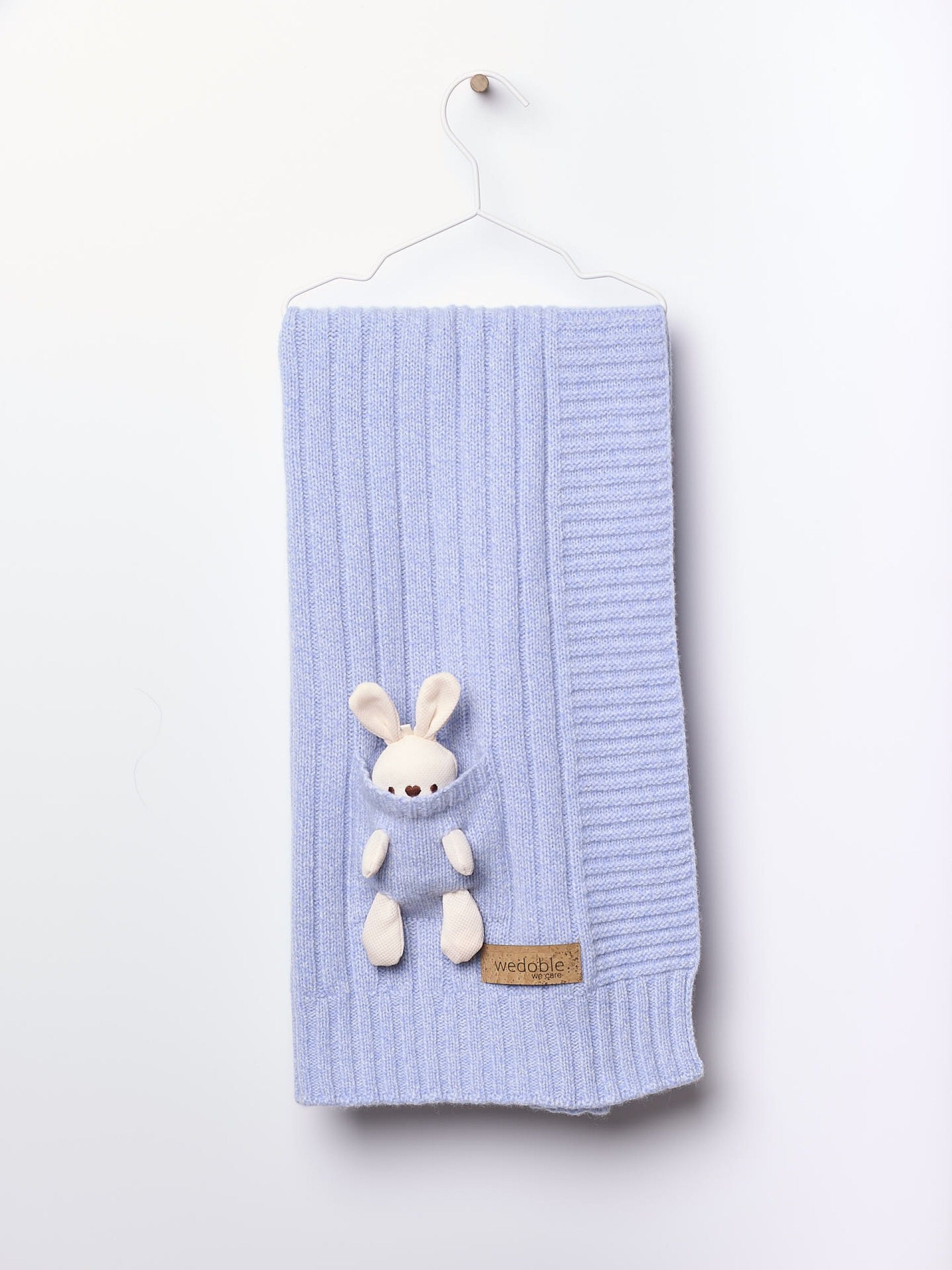 Blanket Knitted Merino Bunny