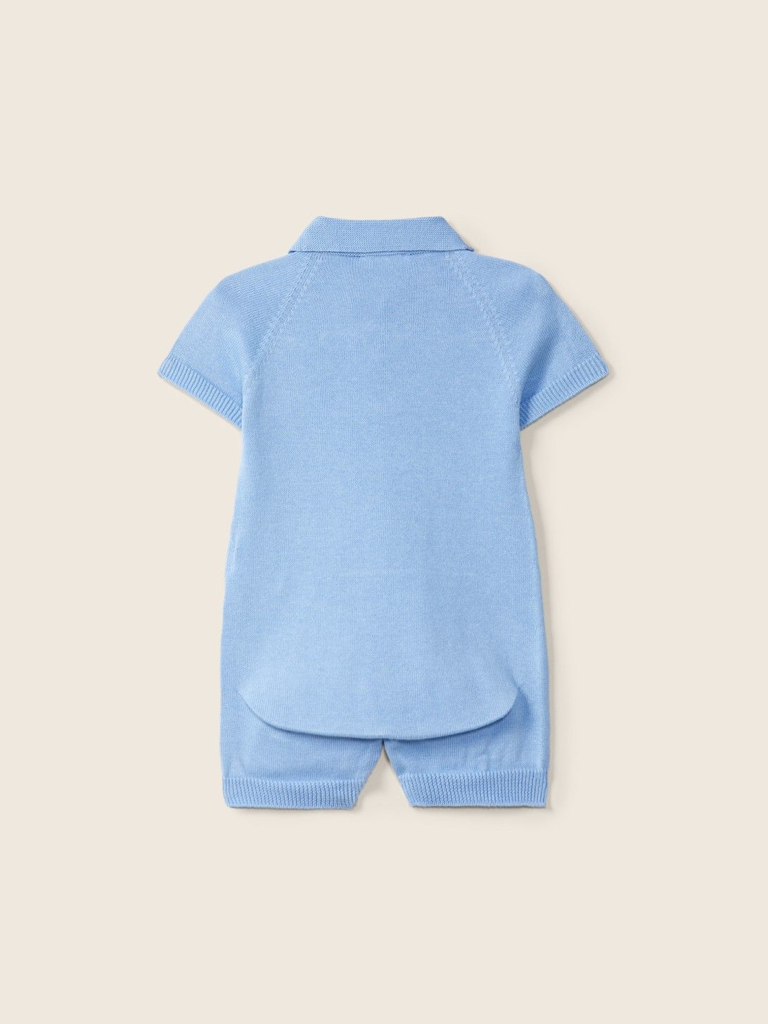 Polo Romper 'Summer' Blue