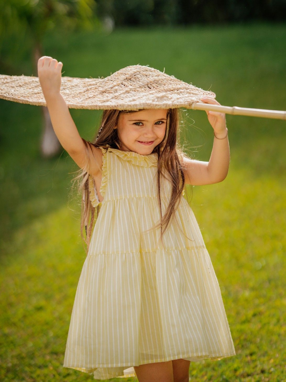 Dress 'Yellow Grow' Stripes
