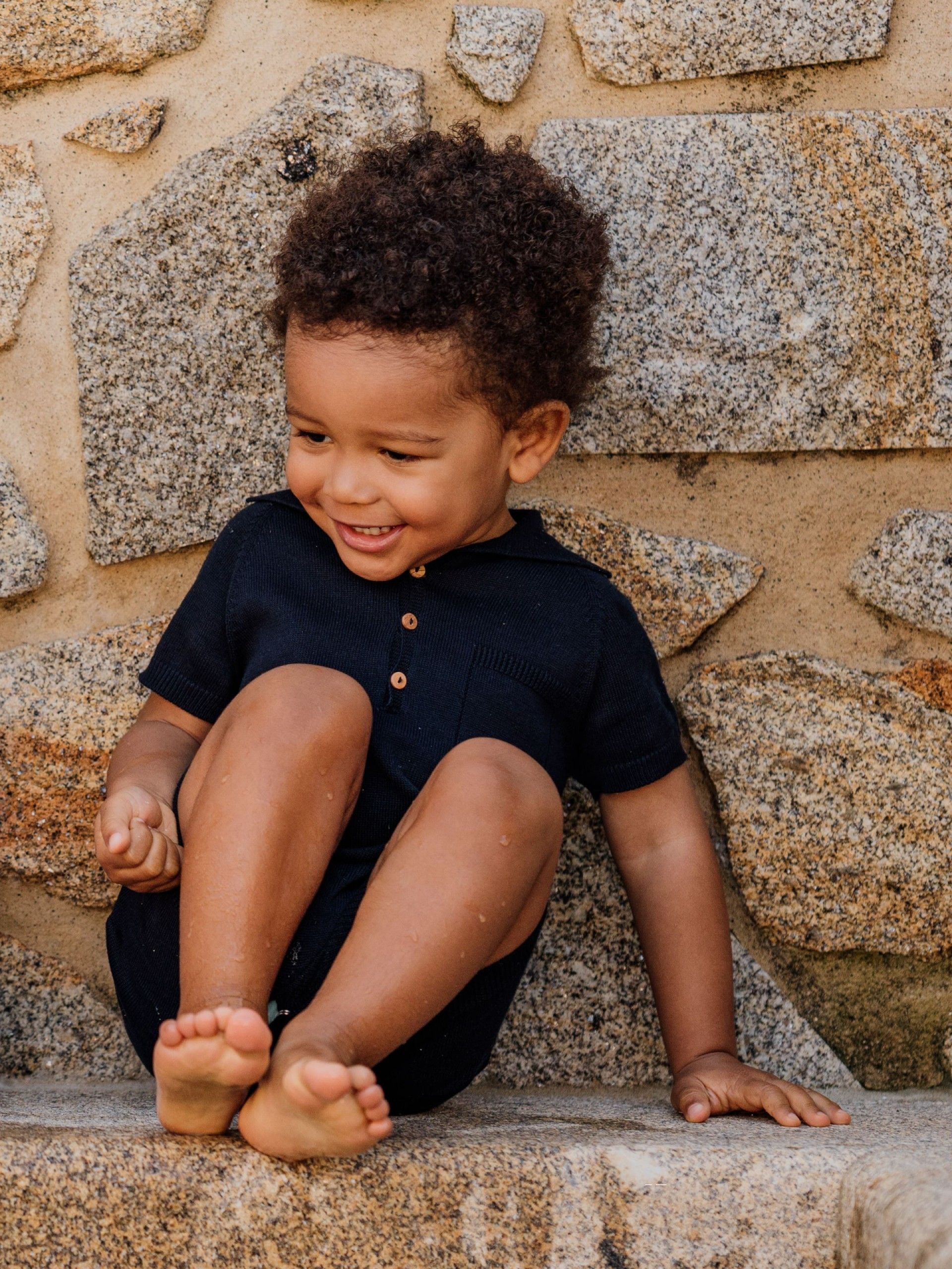 Polo Romper 'Summer' Navy