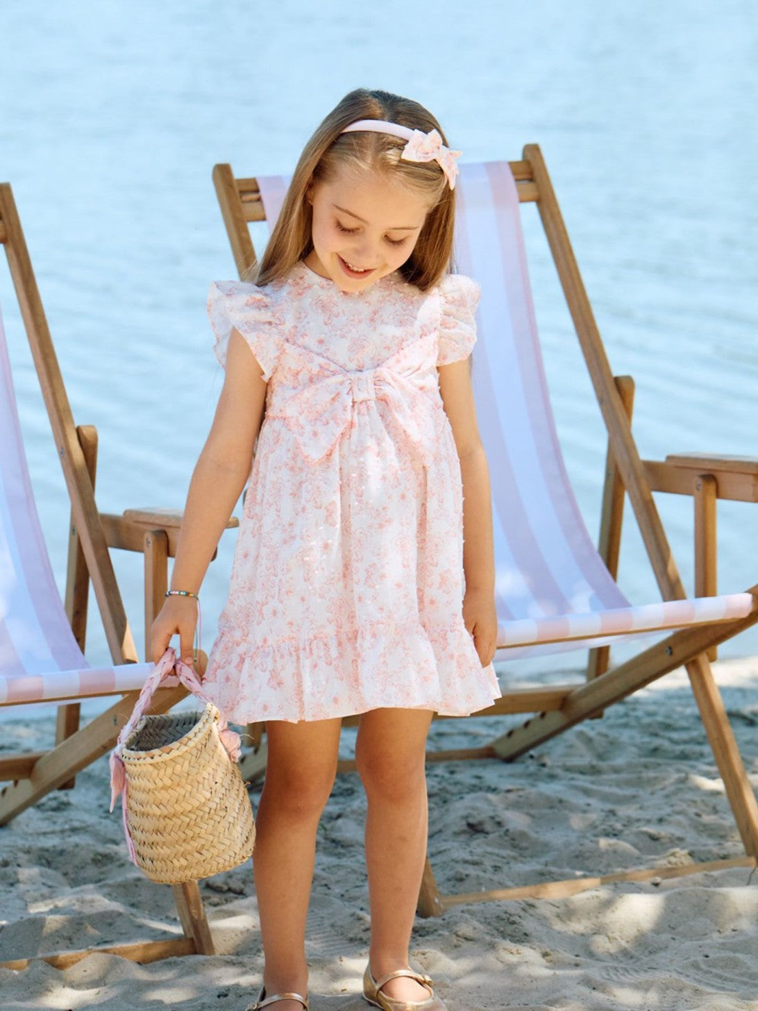 Smock Dress 'Flores Bow'