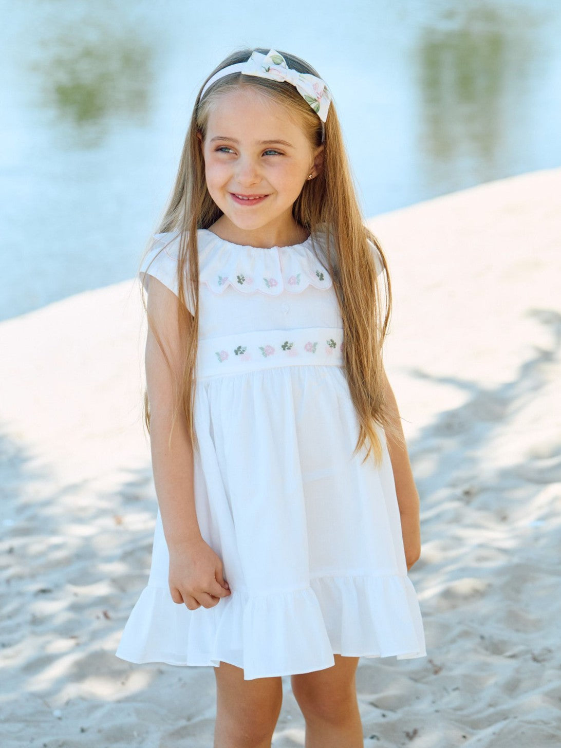 Dress 'Ecru Hand Embroidery'