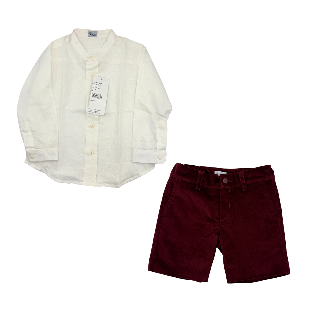 Short Set Burdeos- 2pc