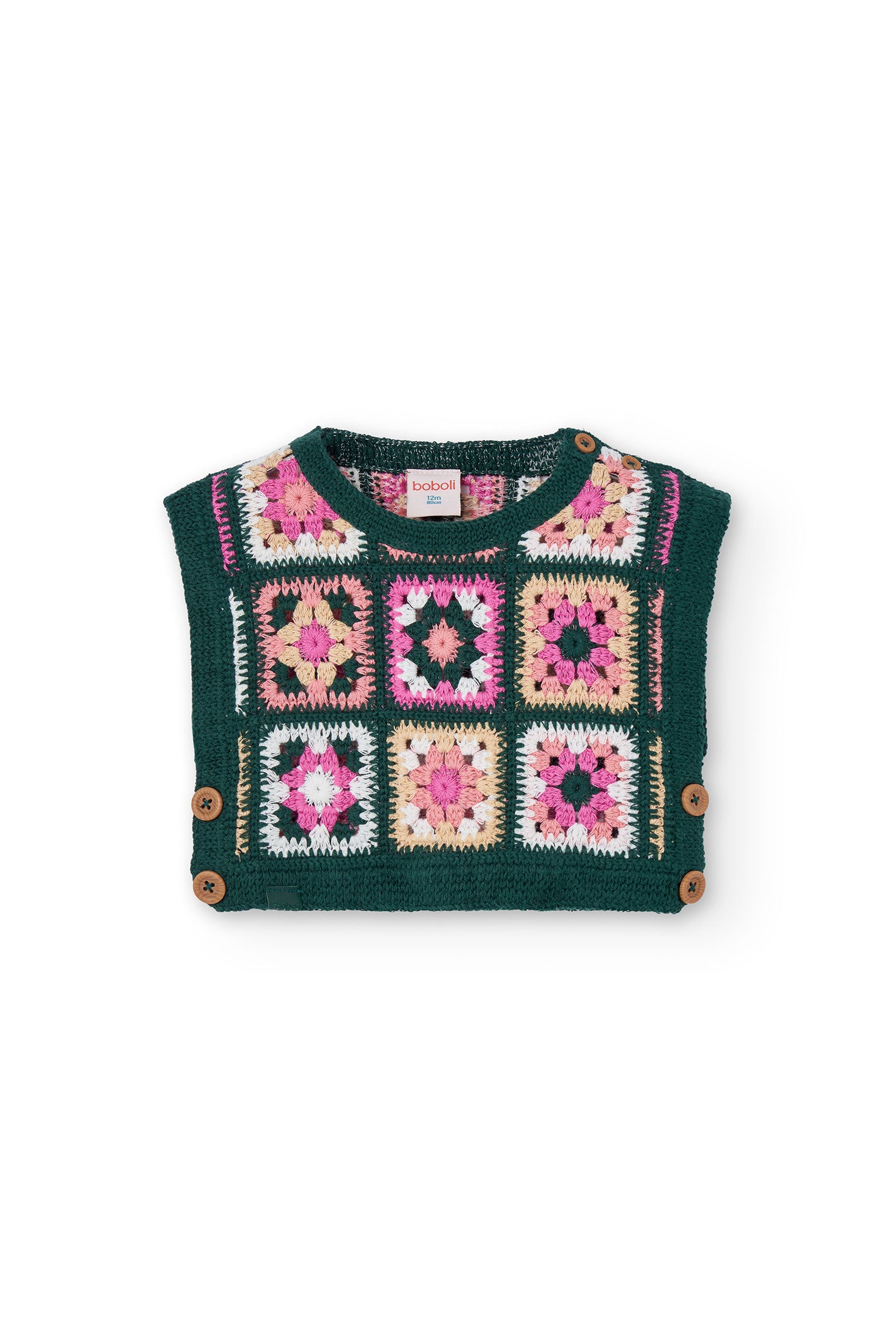 Outfit Crochet Green Flowers