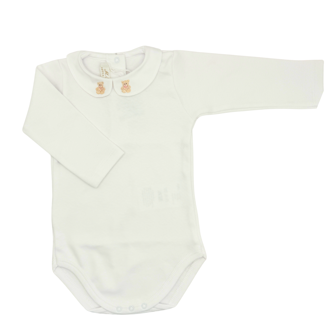 Hand Embroidered Onesie Pink Bear
