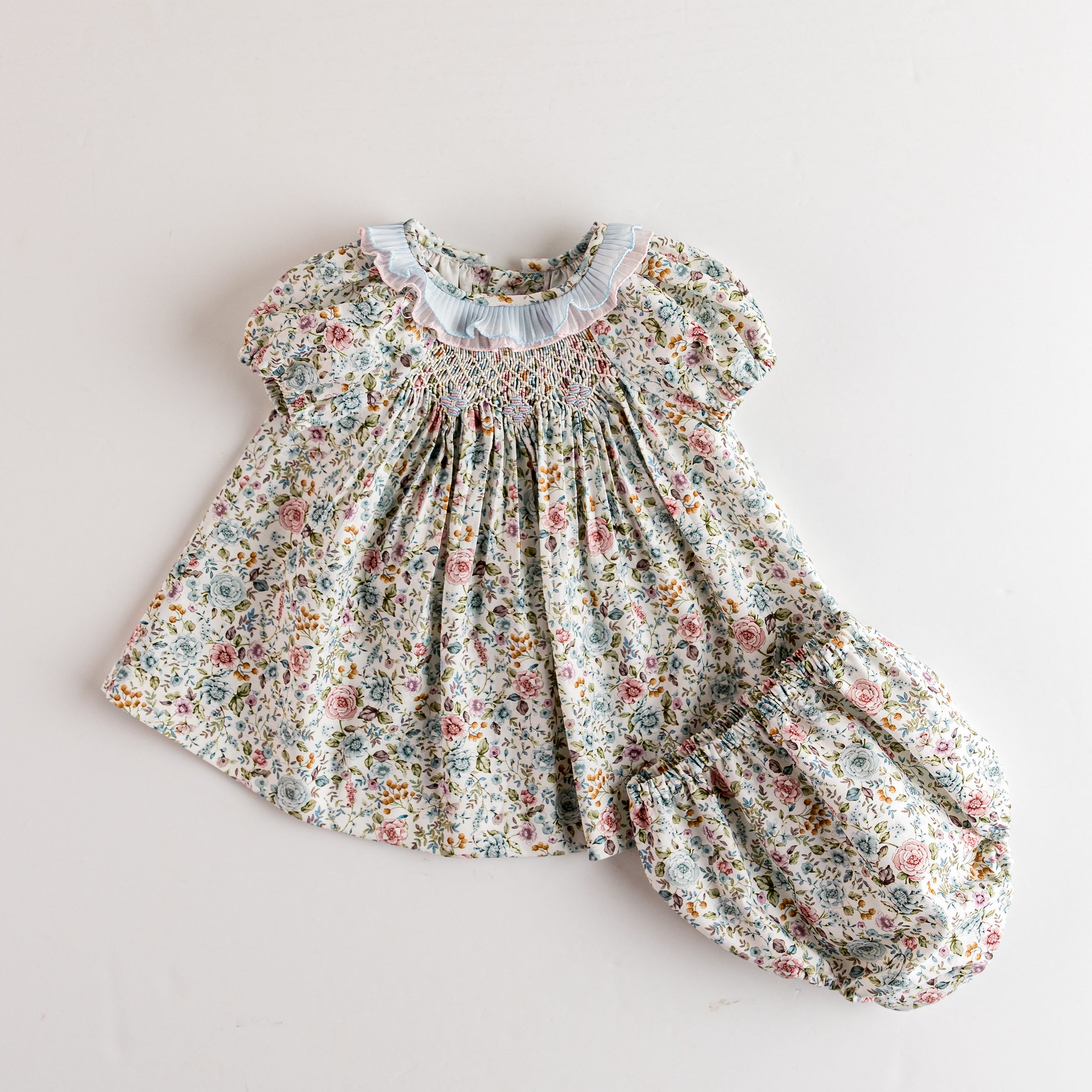 Smock Bloomer Set Blau