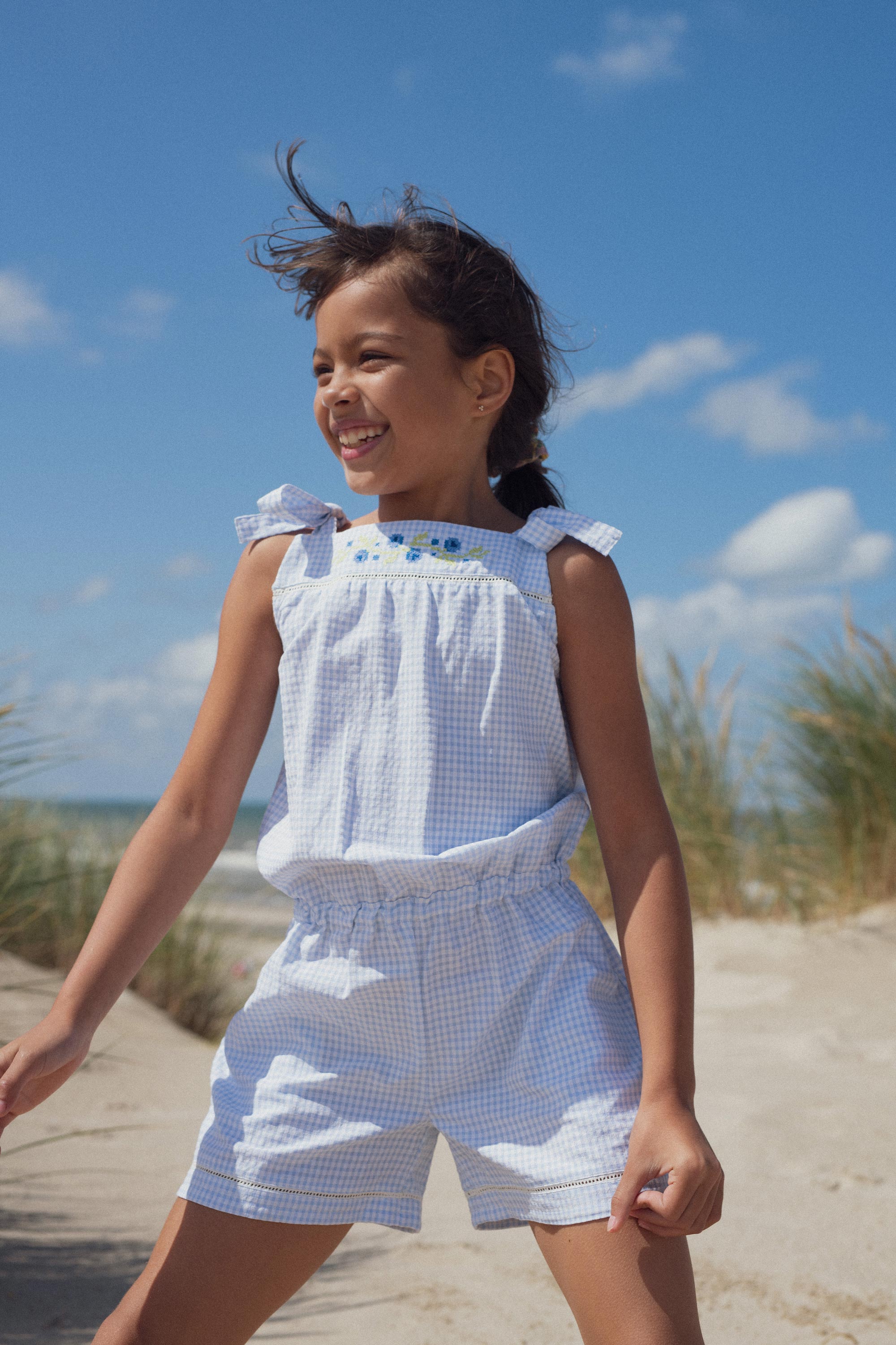 Marie Puce 'Grace Vichy' Jumpsuit