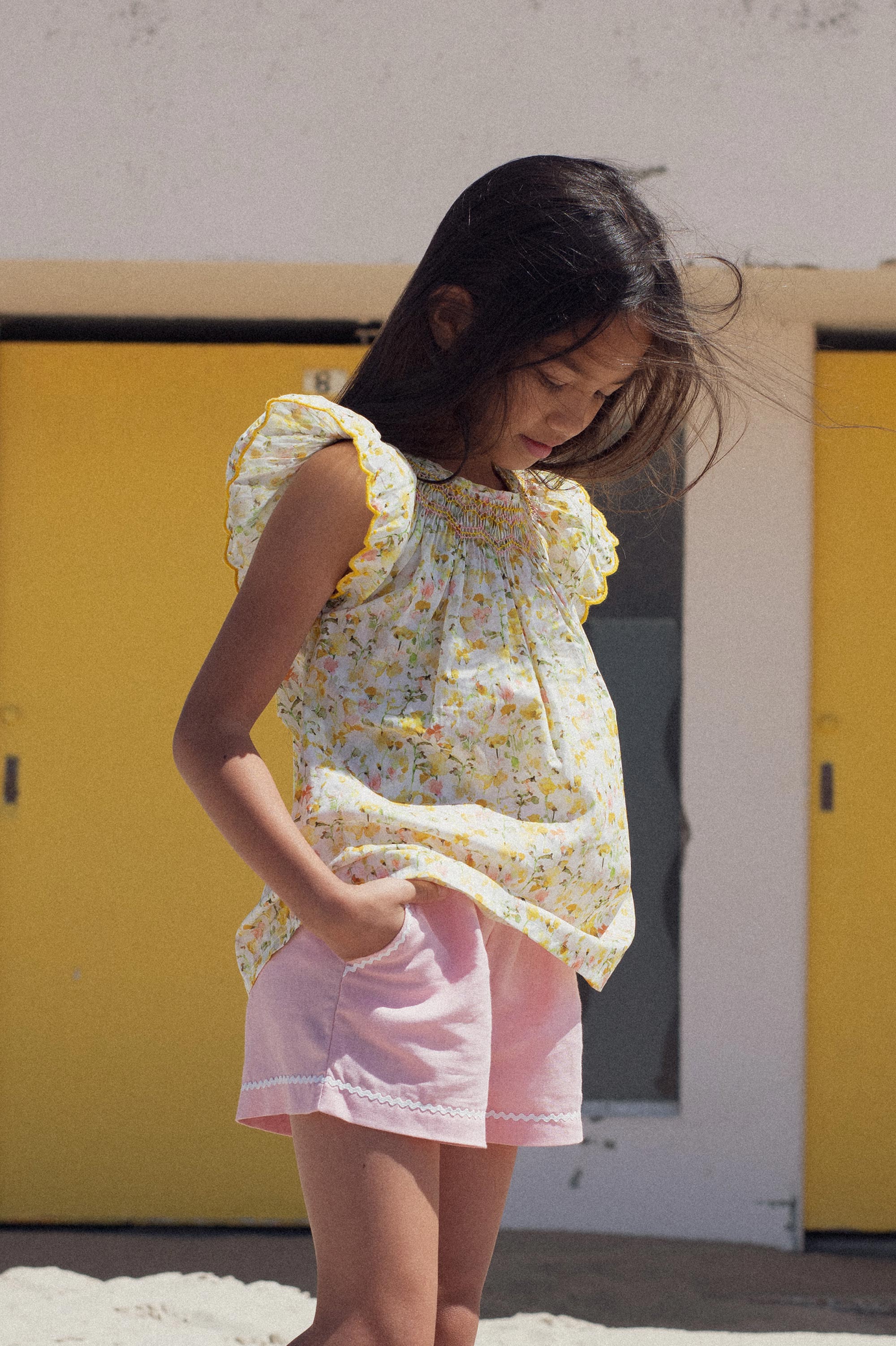 Marie Puce 'Paloma Link' Short Set