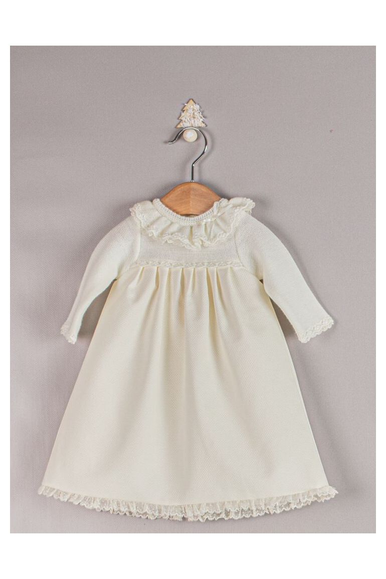 Newborn Dress Hueso-2pc
