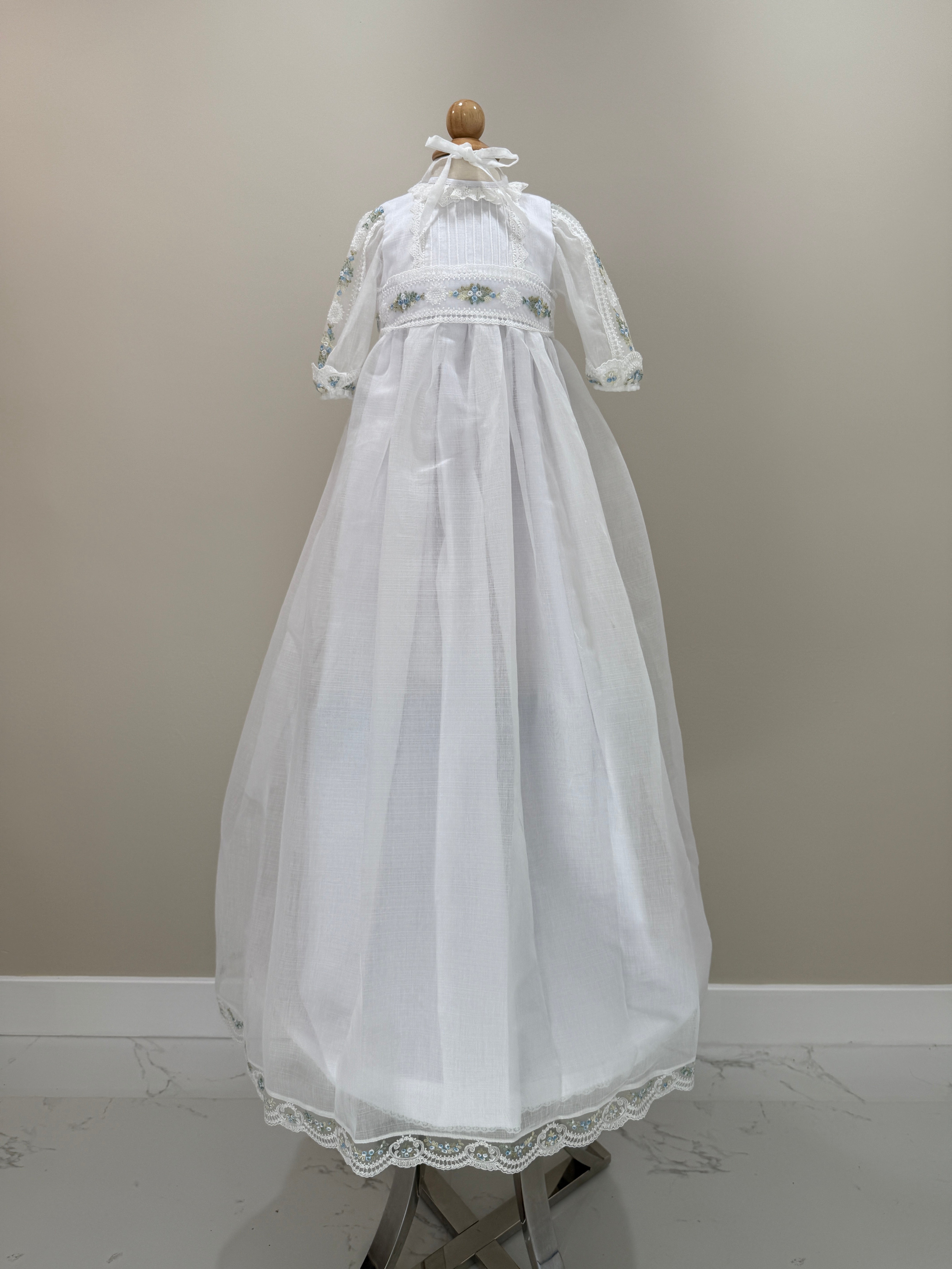 Christening Gown Flor Azahar Blue