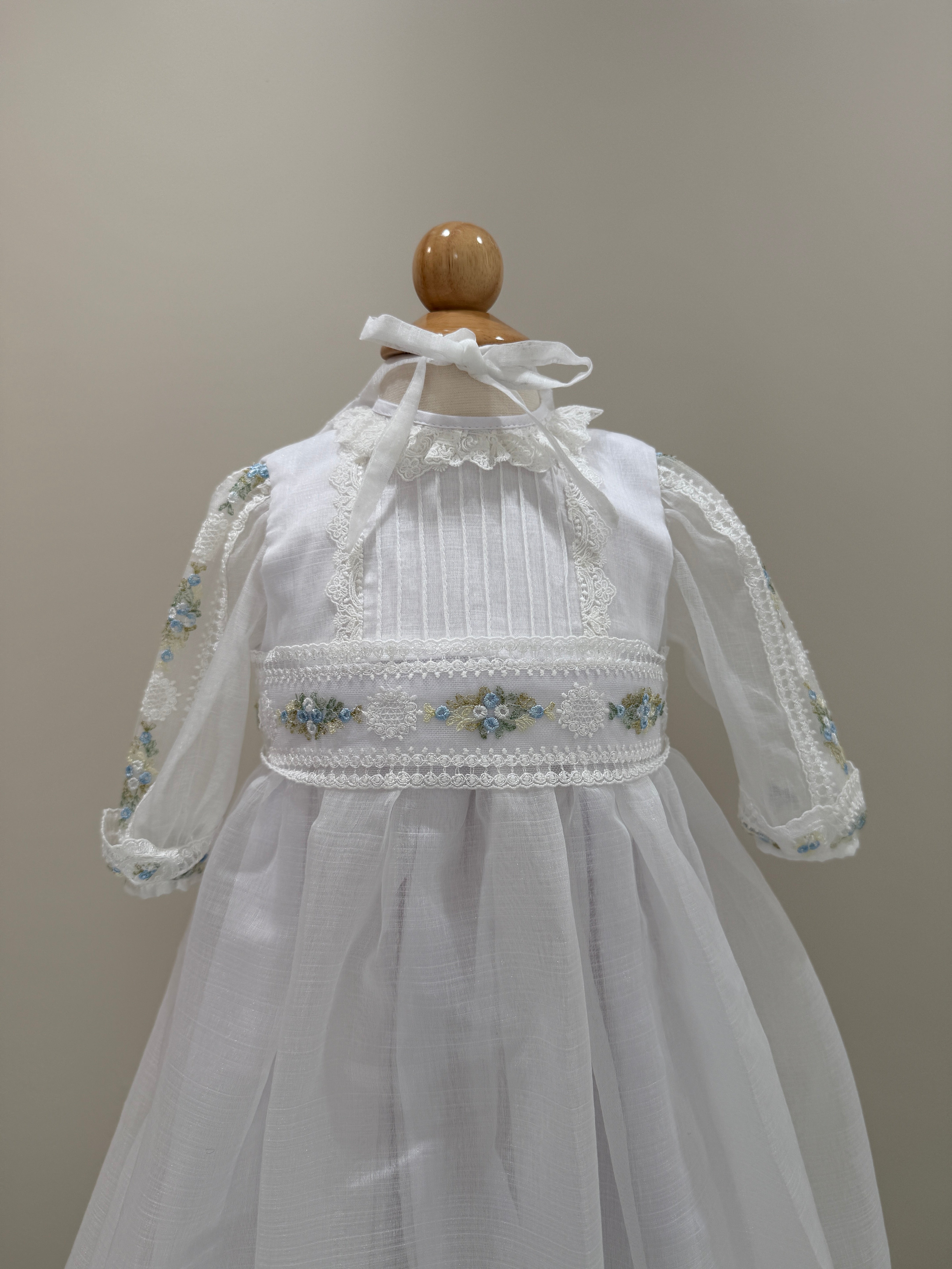 Christening Gown Flor Azahar Blue