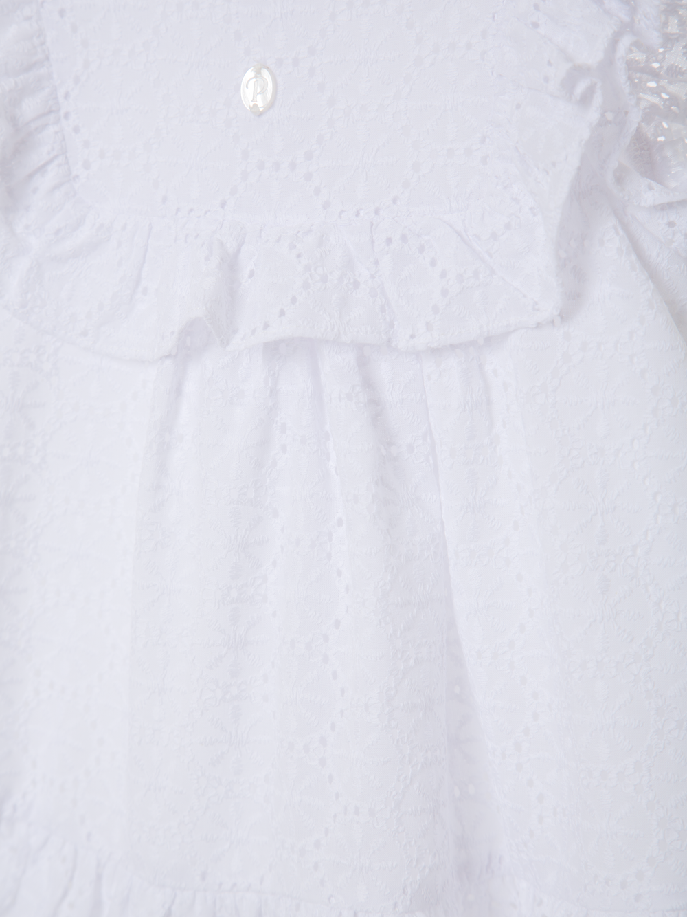 White Embroidered Cotton Dress