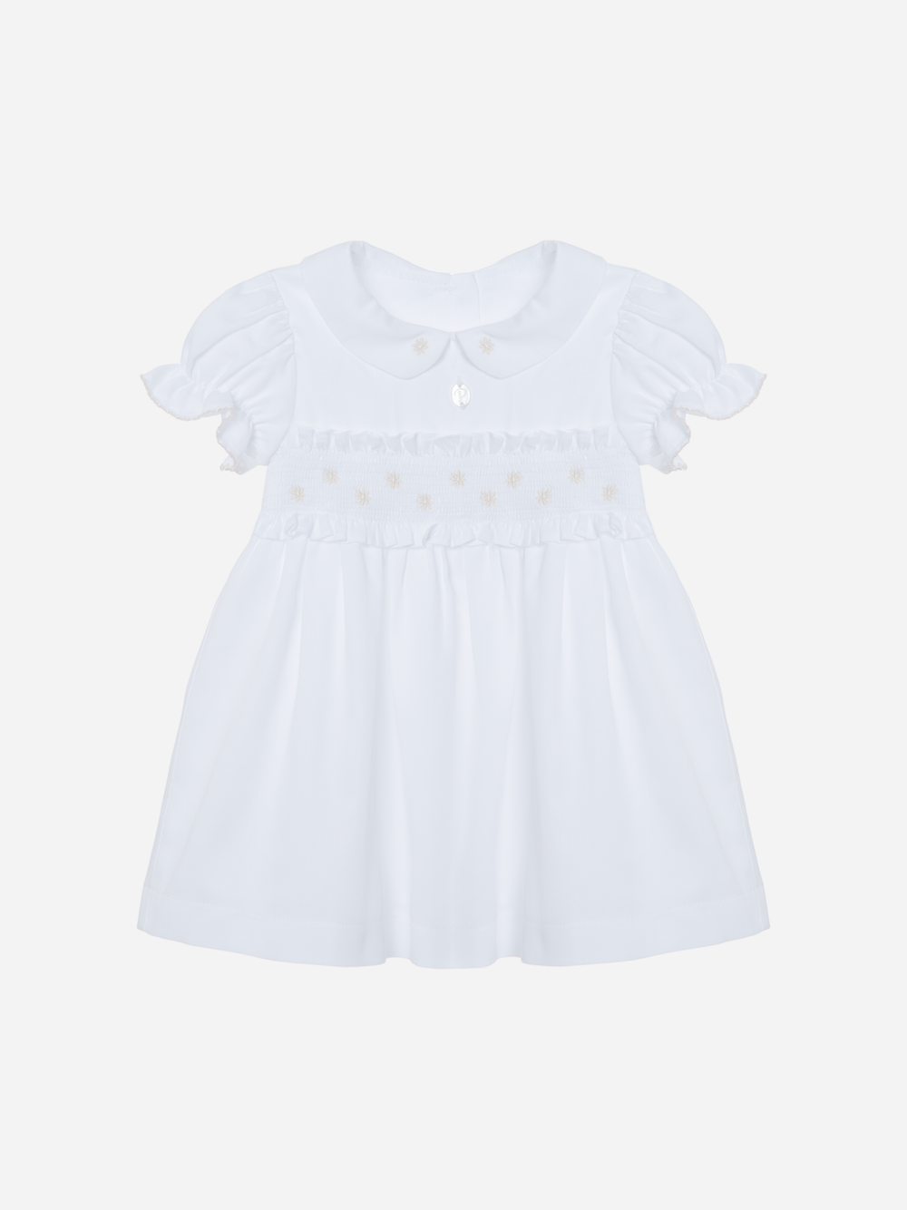 White Cotton Satin Dress