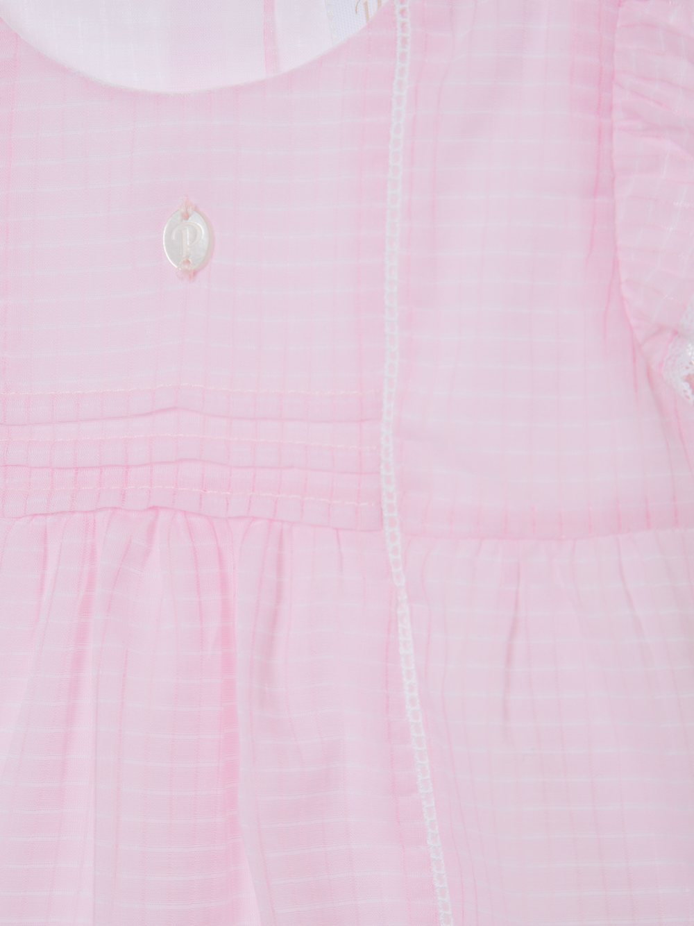 Pink Textured Cotton Romper