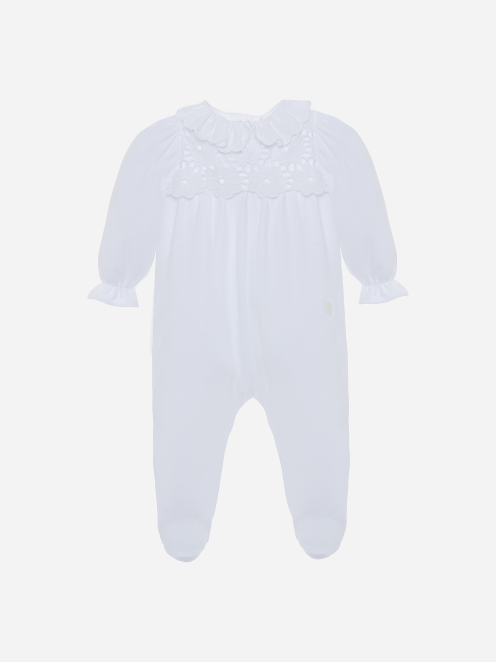 White English embroidery babygrow