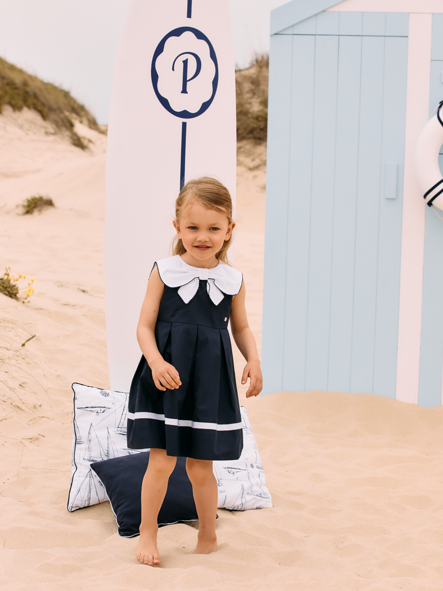 Patachou Girls Nautical Navy Collar Dress Girls Toddler 12 month Blue Cotton By Childrensalon Patachou Girls Nautical Navy Collar Dress Girls Toddler 12 month Blue Cotton By Childrensalon