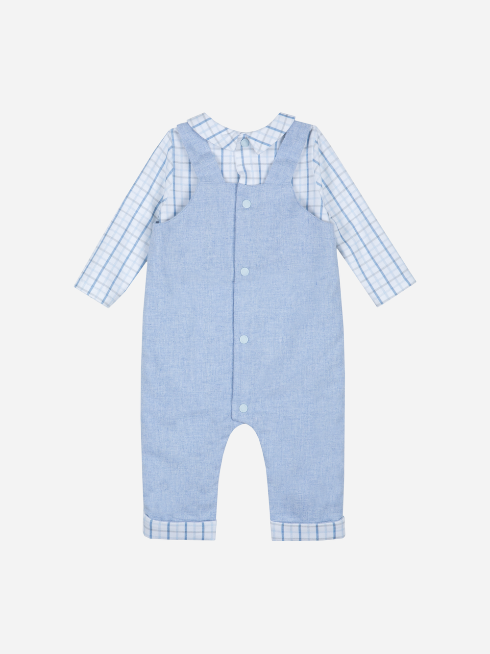Blue Jersey Flannel Romper