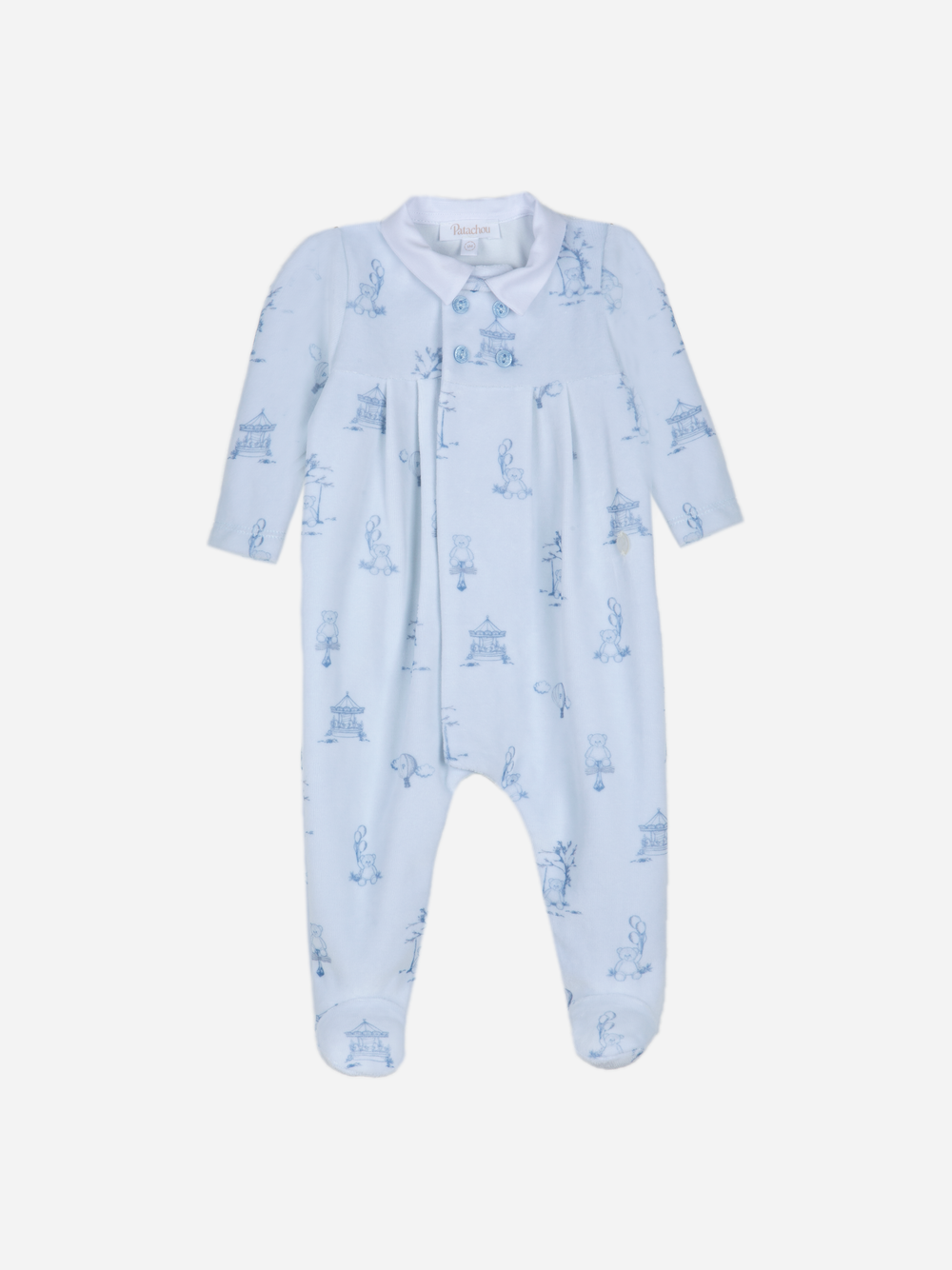 Babygrow Toile de Jouy Blue