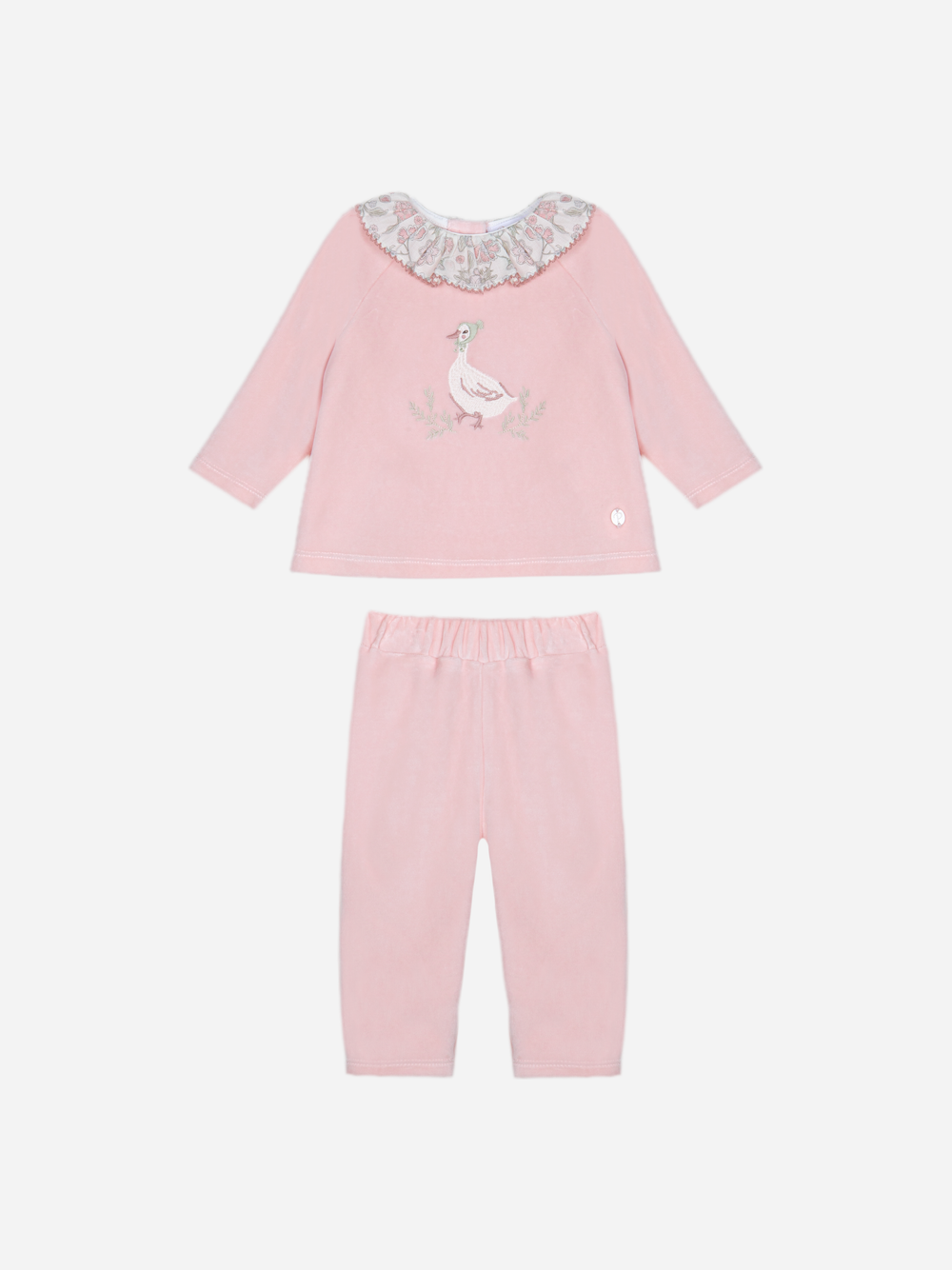 Pink Jersey Velour Set