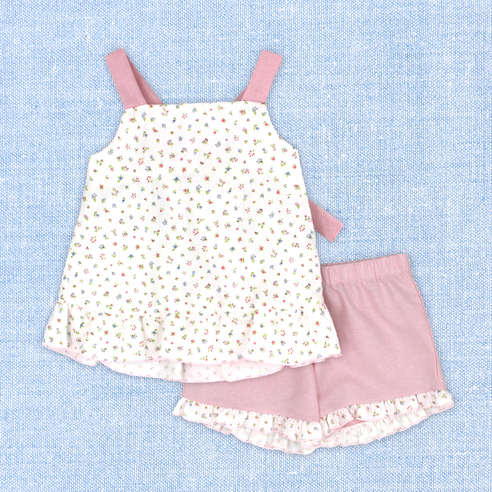 Short Set 'Piquet Florals'