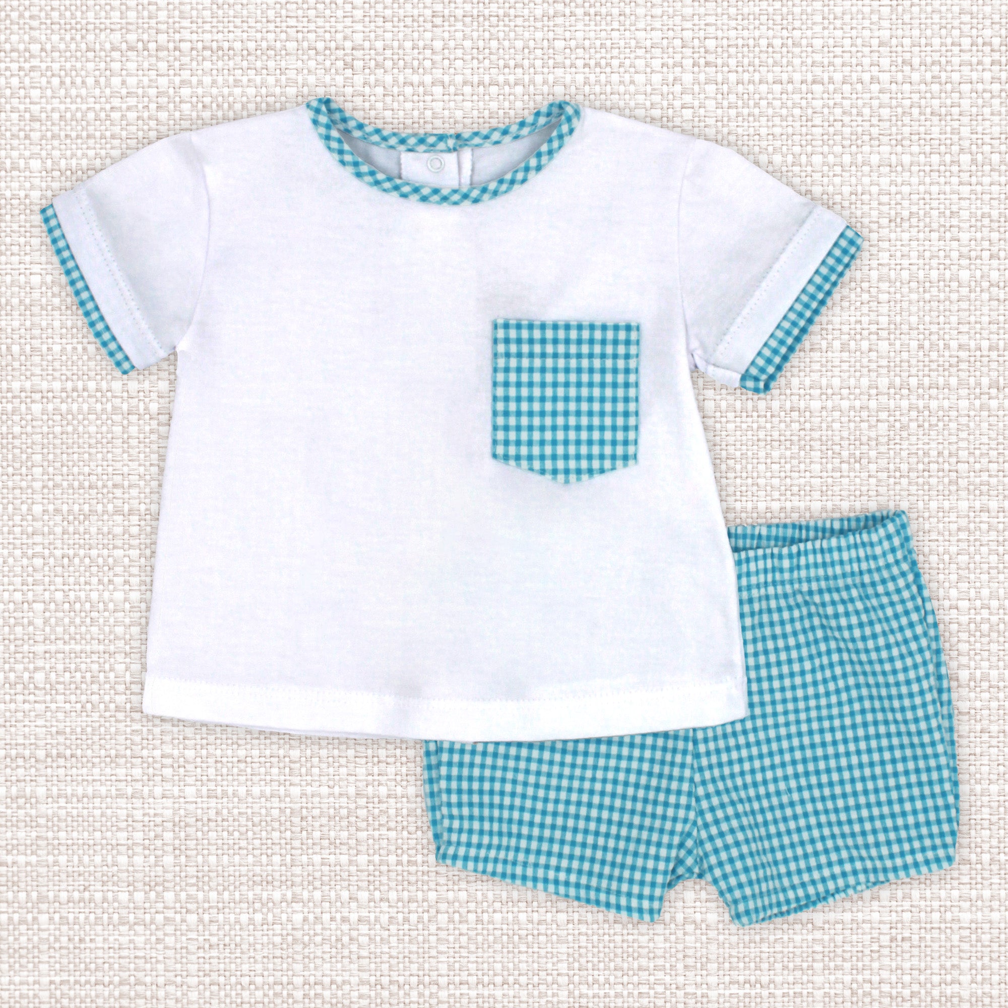 Bloomer Set 'Checkered Fun' Turquoise