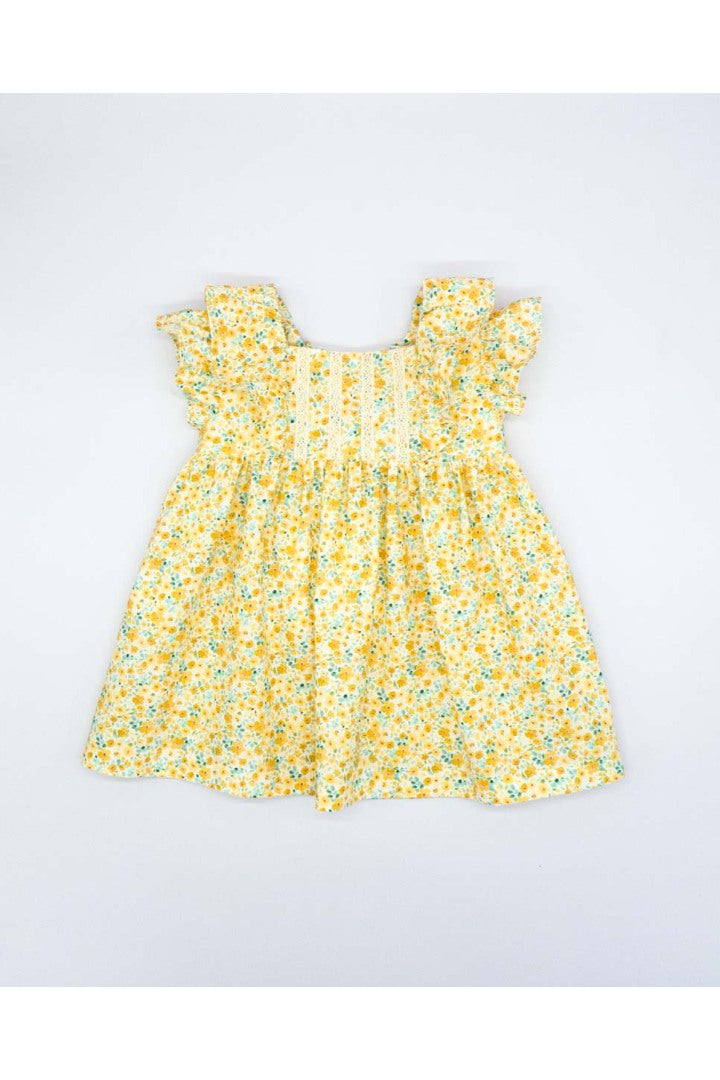 Dress Yellow Floral- 2pc