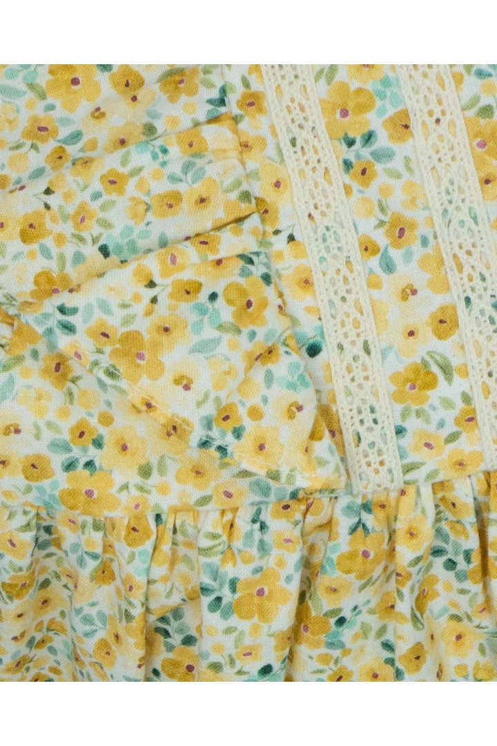 Dress Yellow Floral- 2pc