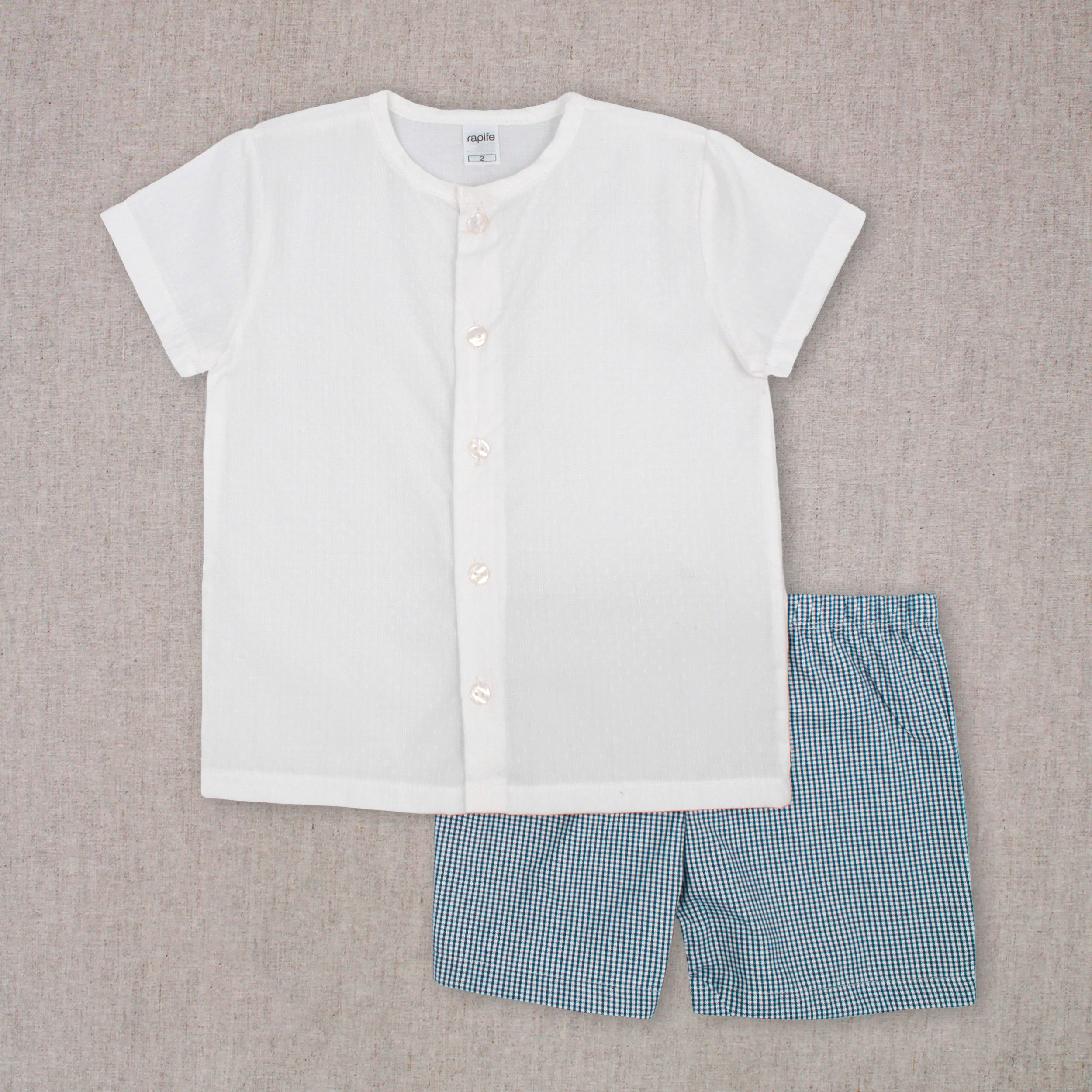 Short Set 'Navy Gingham'