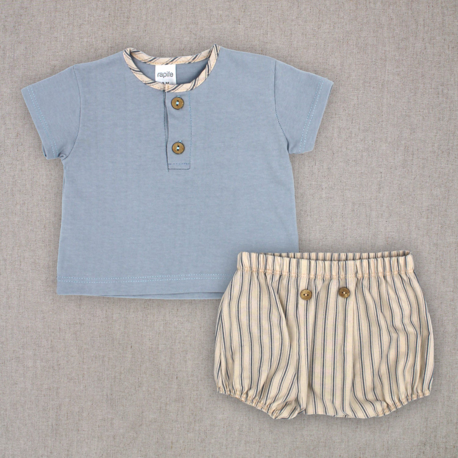 Bloomer Set 'Rayas Blue'
