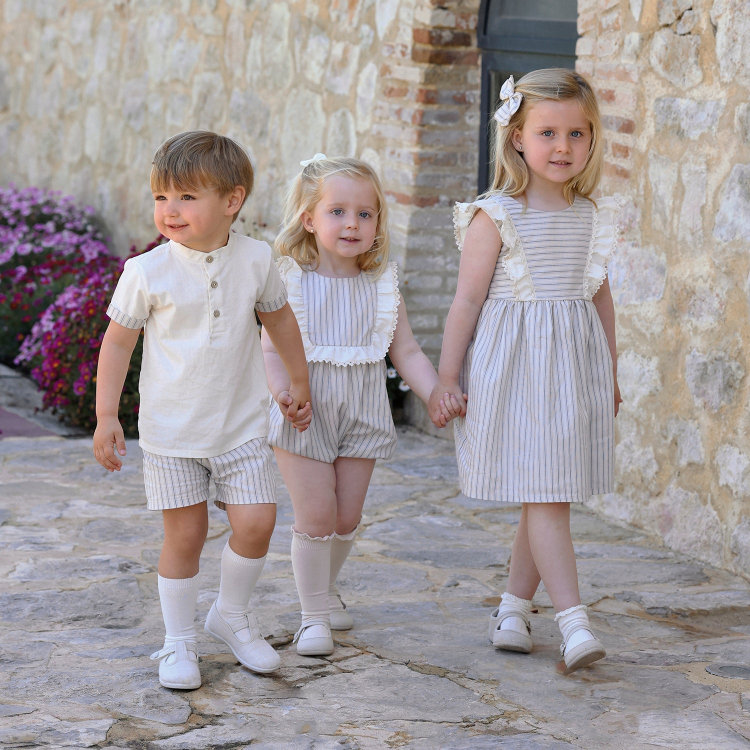 Short Set 'Rayas Blue'