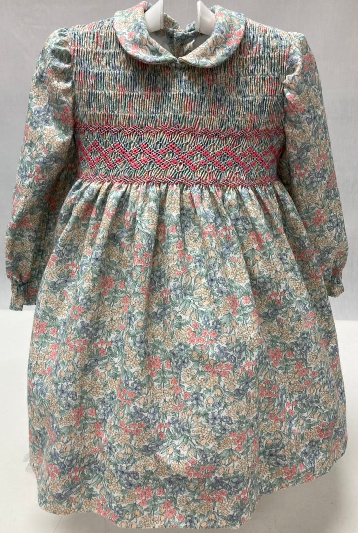 Filita 'Regina' Long Sleeved Multicolor Floral Dress