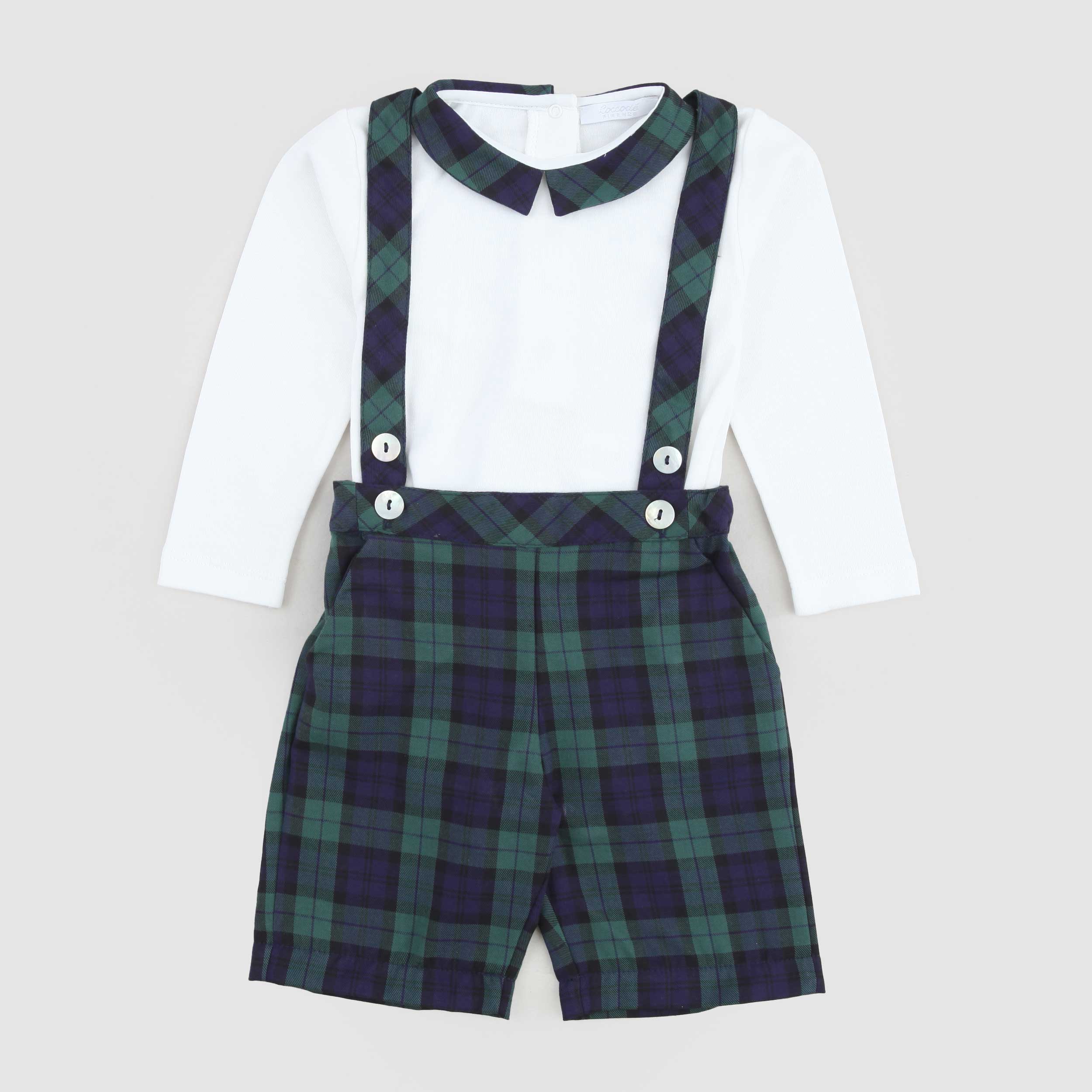 Boy Outfit Tartan Green