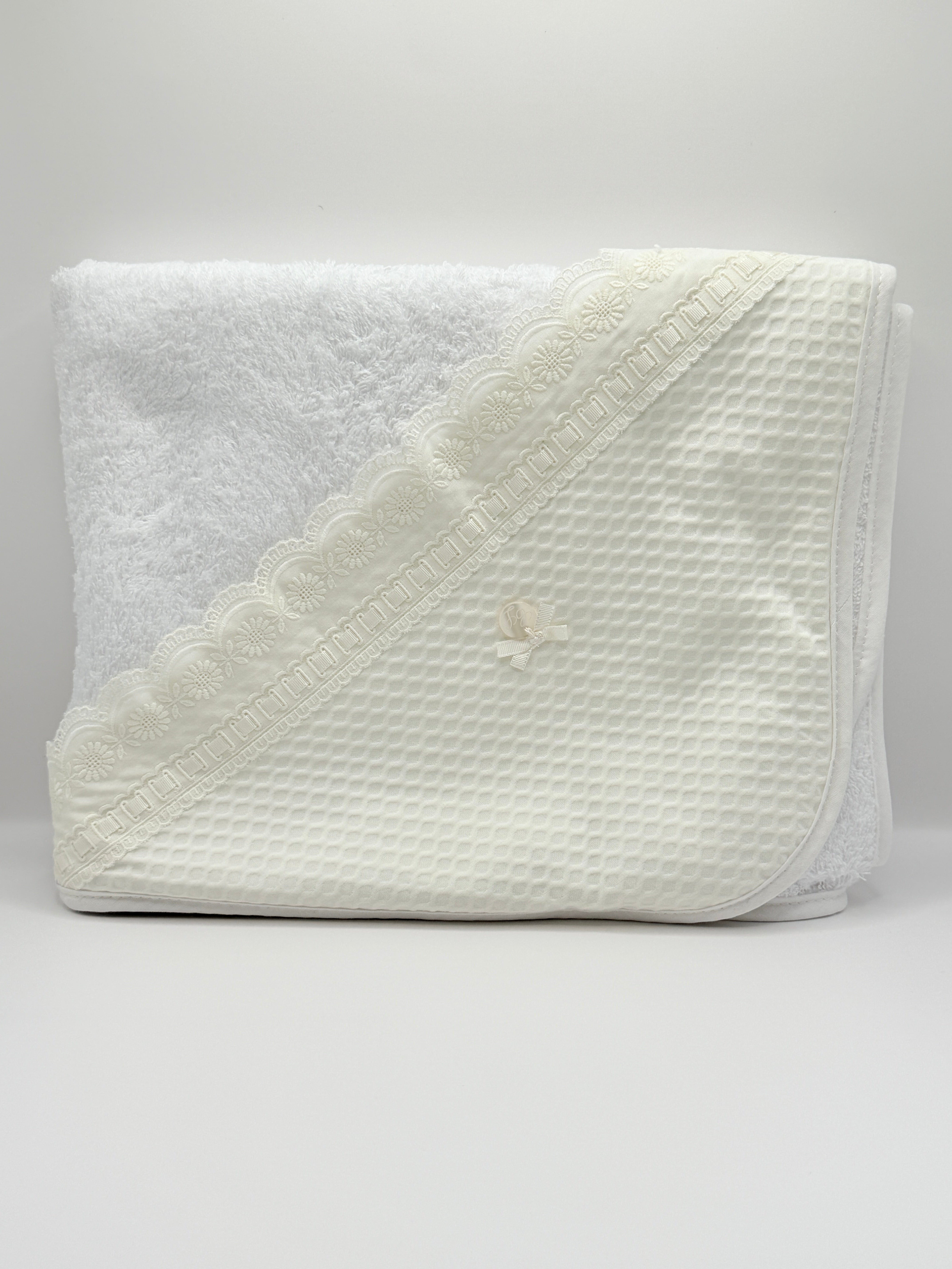 Hooded Towel XL Lucia Rombo Ivory