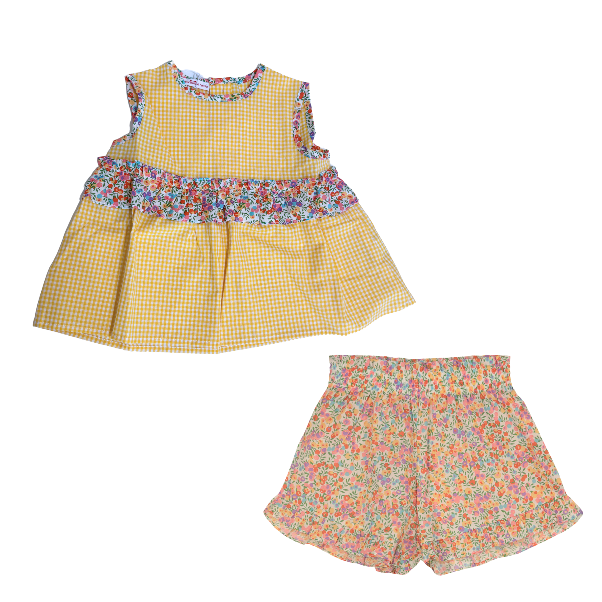 Short Set Patchwork Arancio