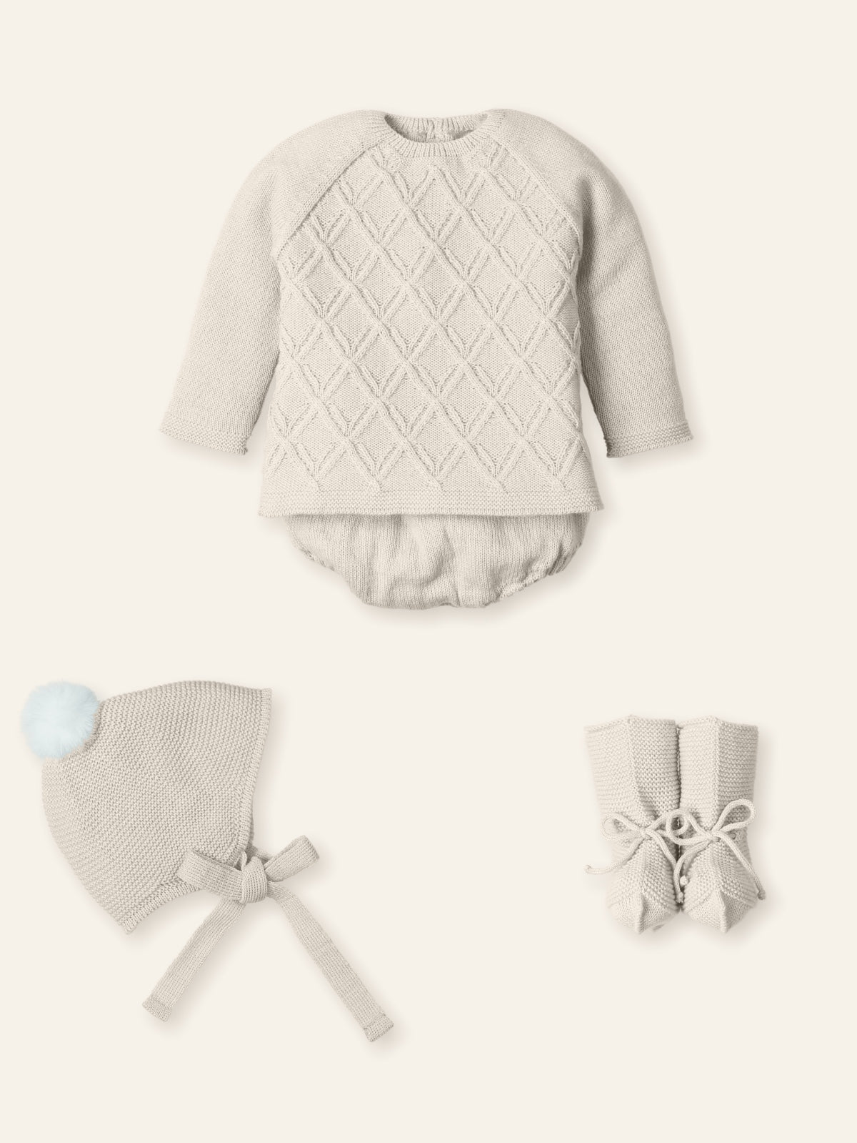 Knit Set Cielo- 3pc