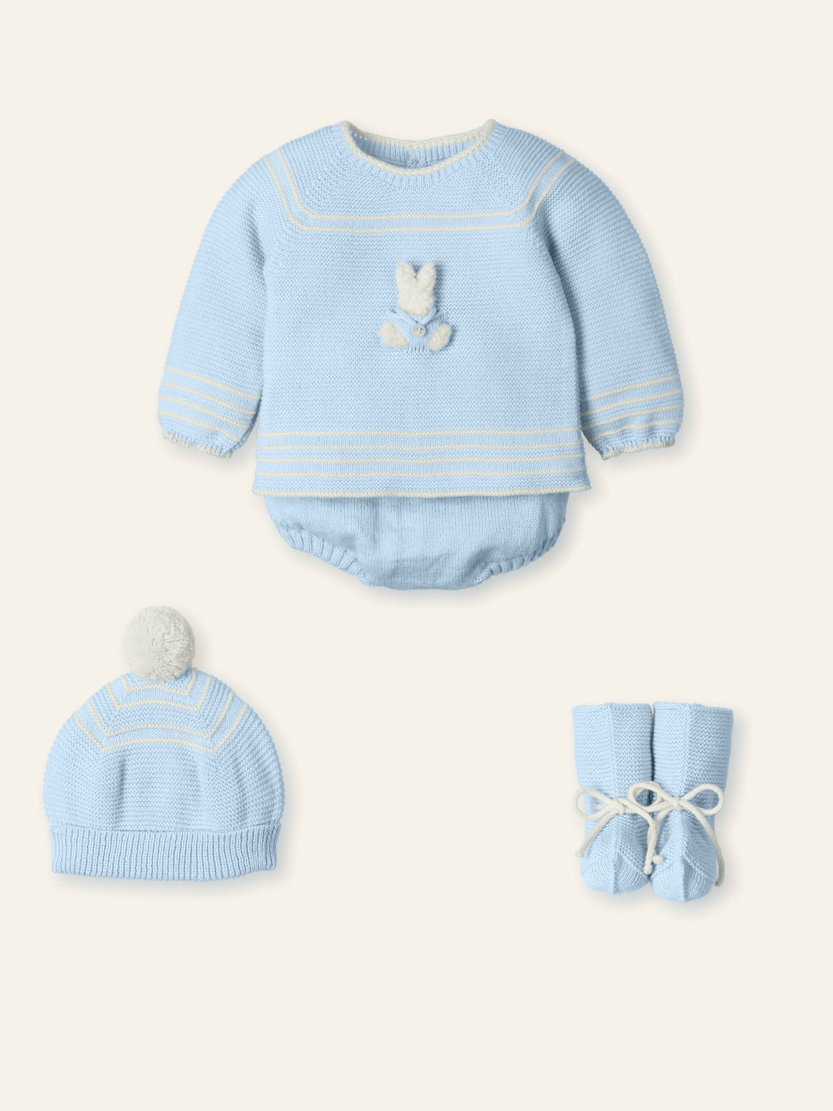 Knit Set Rabbit- 4pc