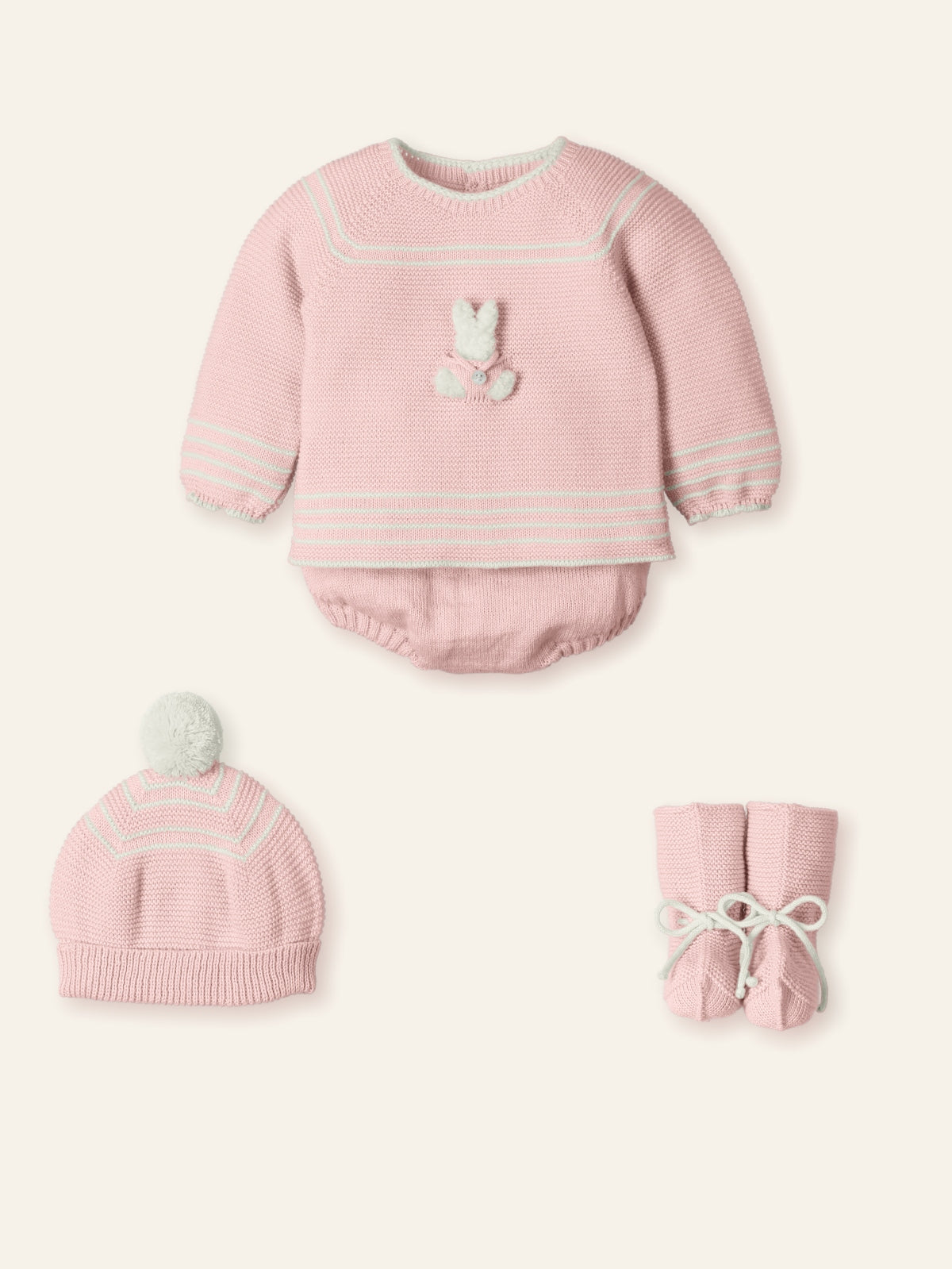 Knit Set Rabbit- 4pc