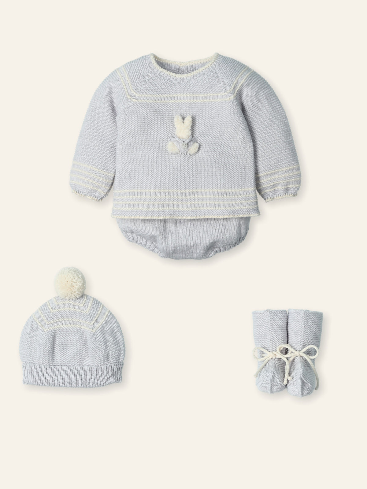 Knit Set Rabbit- 4pc